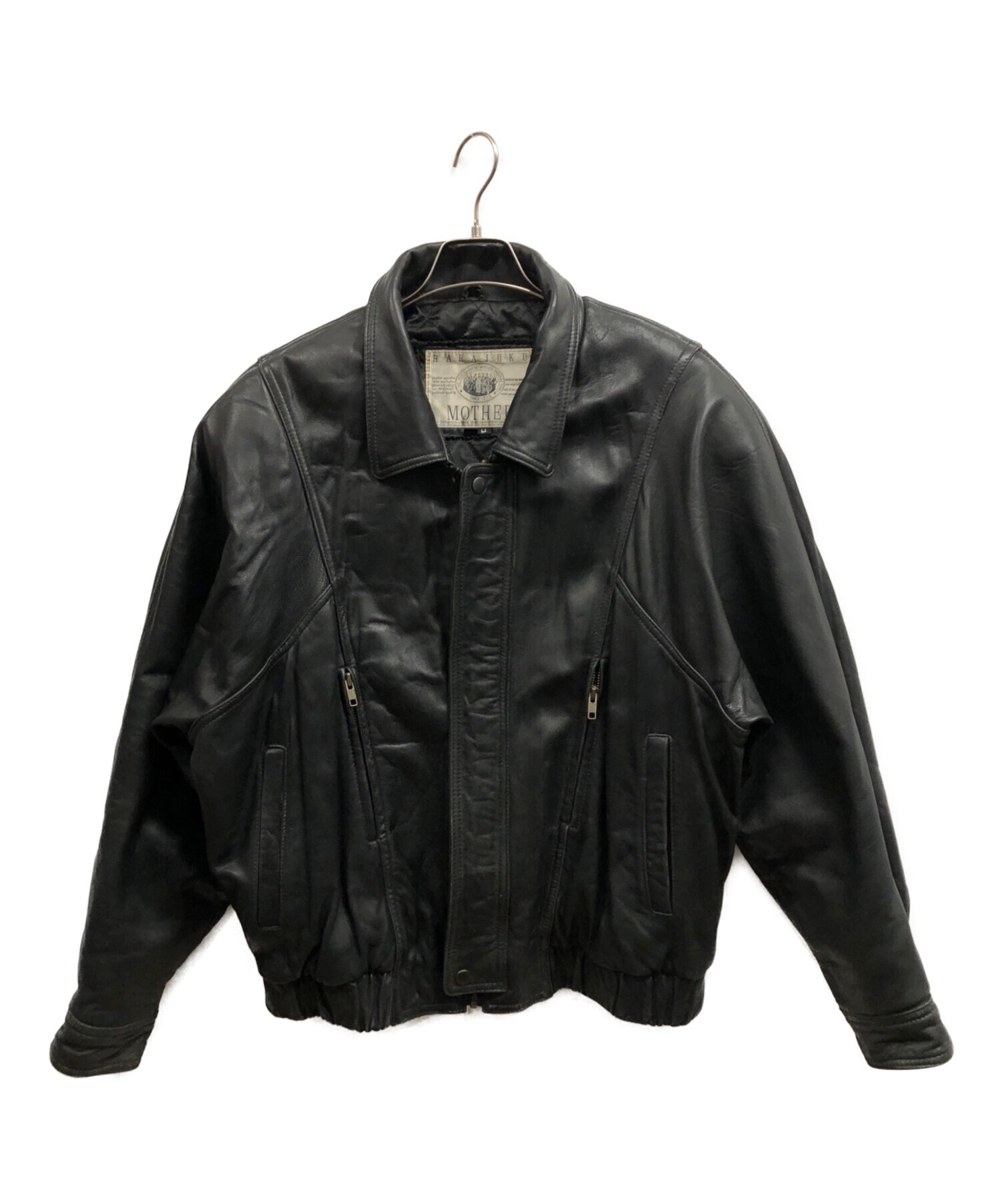 HOUSTON HARAJUKU MOTHER 90s ラムレザージャケット　茶 中古・古着通販】HARAJUKU MOTHER (ハラジュクマザー) ラムレザー