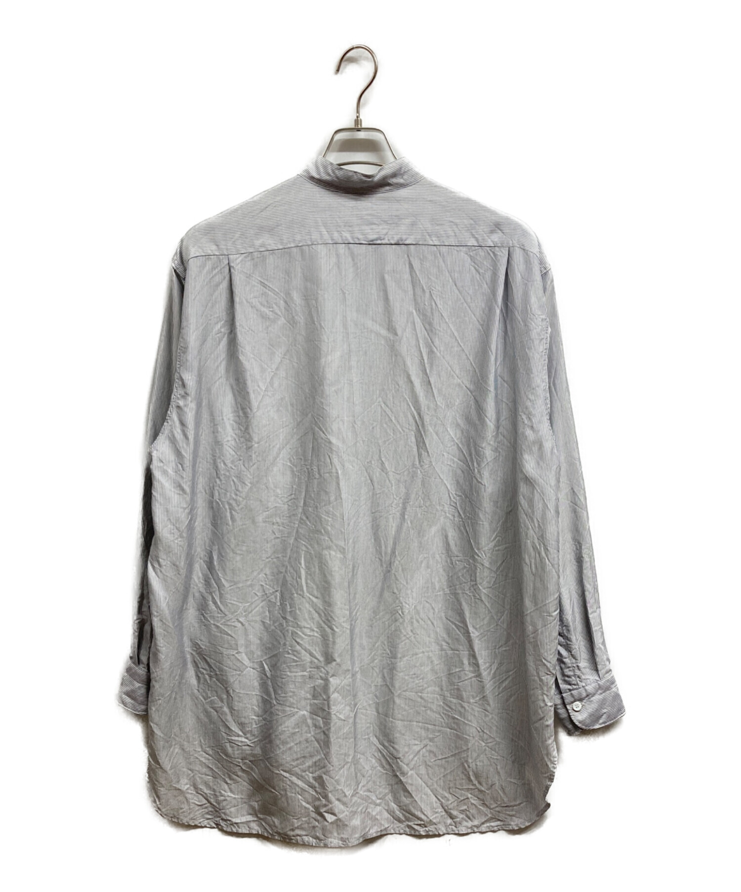 中古・古着通販】COMOLI (コモリ) SILK STRIPE PULLOVER SHIRT/COMOLI