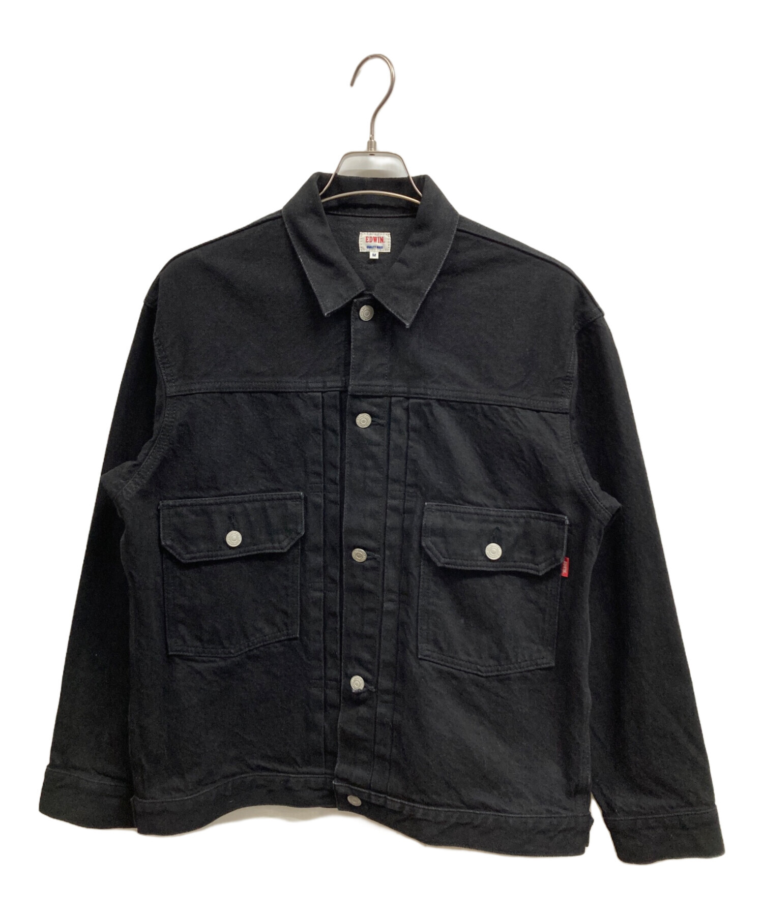 中古・古着通販】EDWIN (エドウィン) デニムジャケット ブラック 