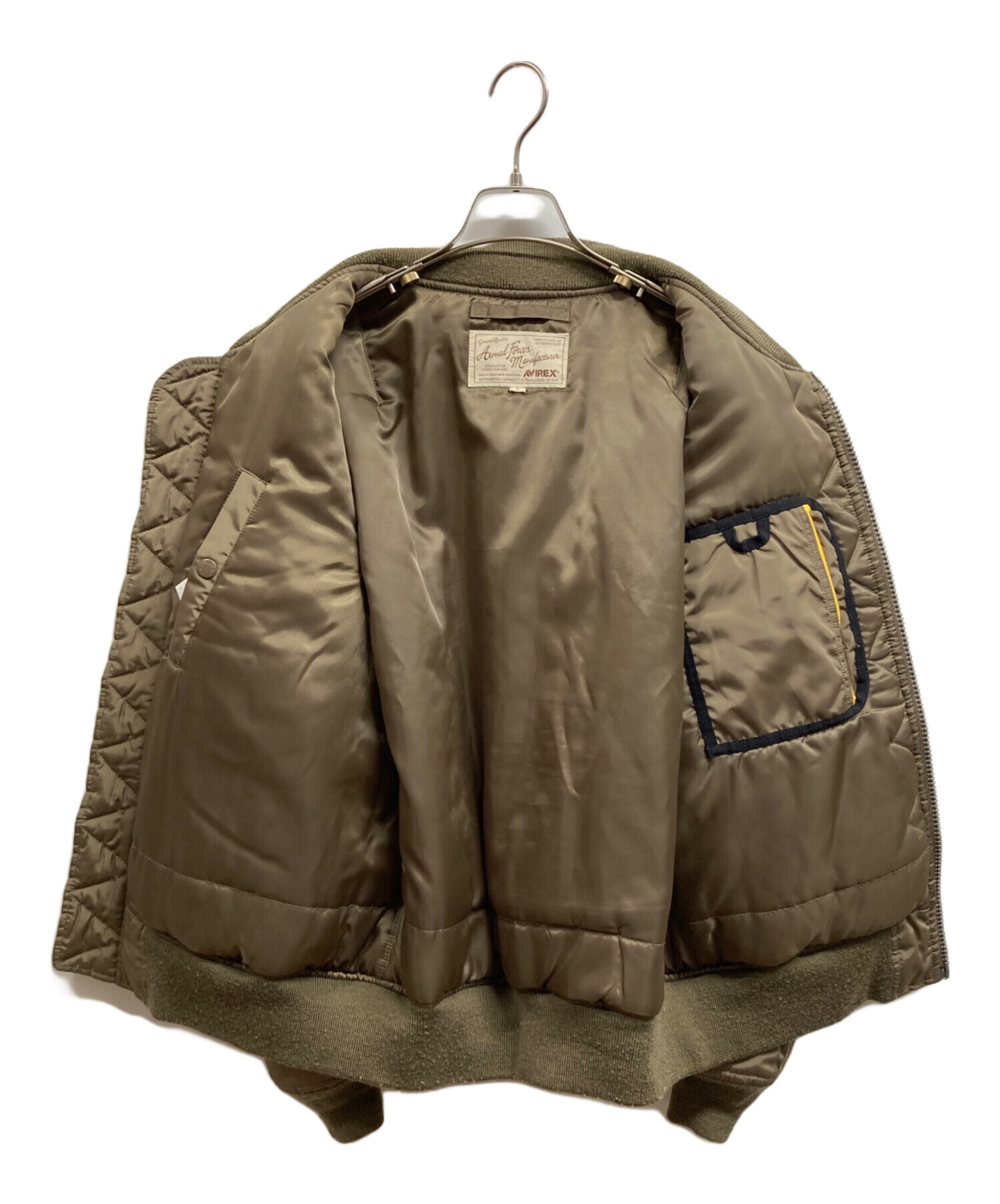 中古・古着通販】AVIREX (アヴィレックス) MA-1ジャケット カーキ