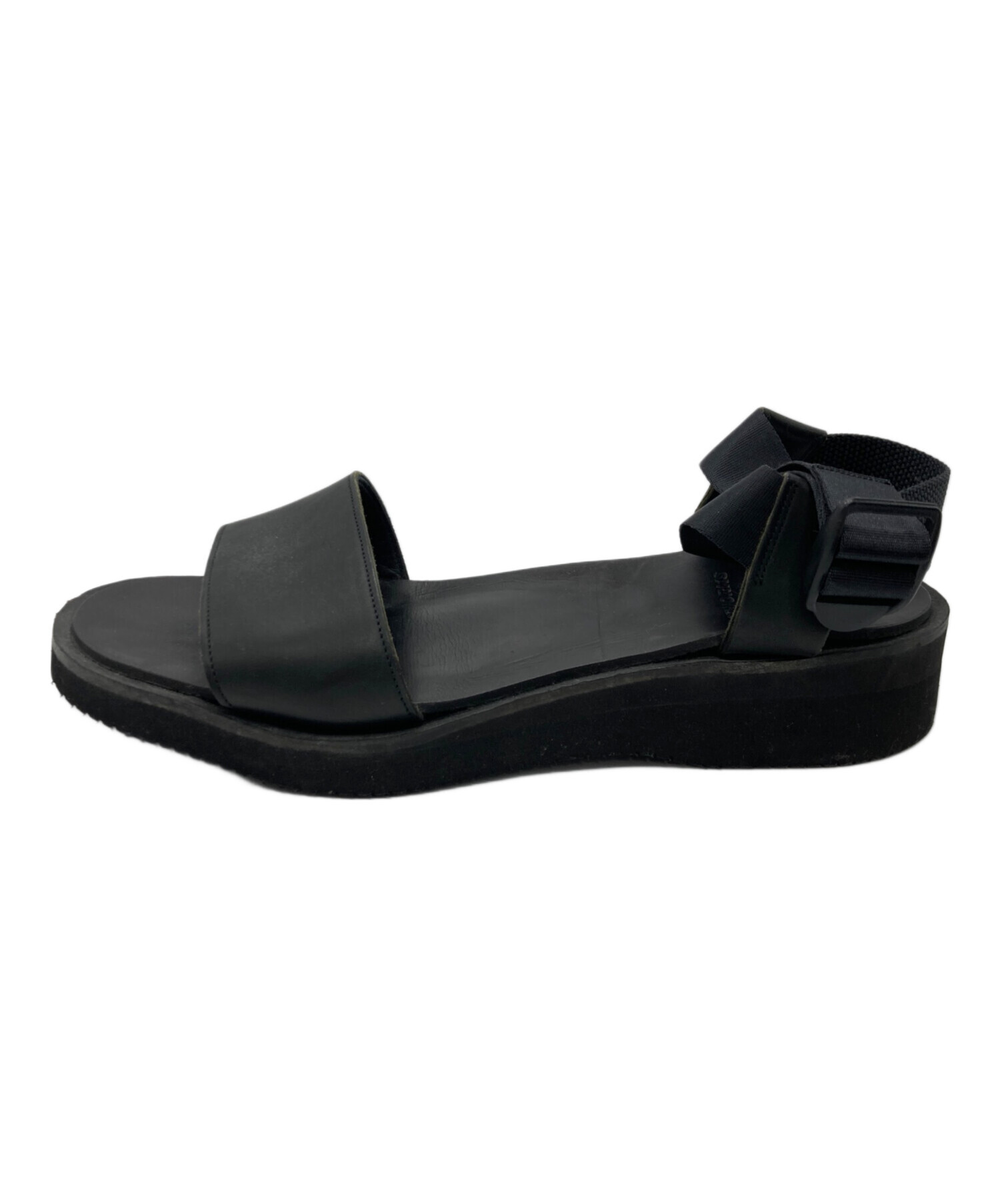 中古・古着通販】FOOTWORKS (フットワークス) レザーサンダル ブラック