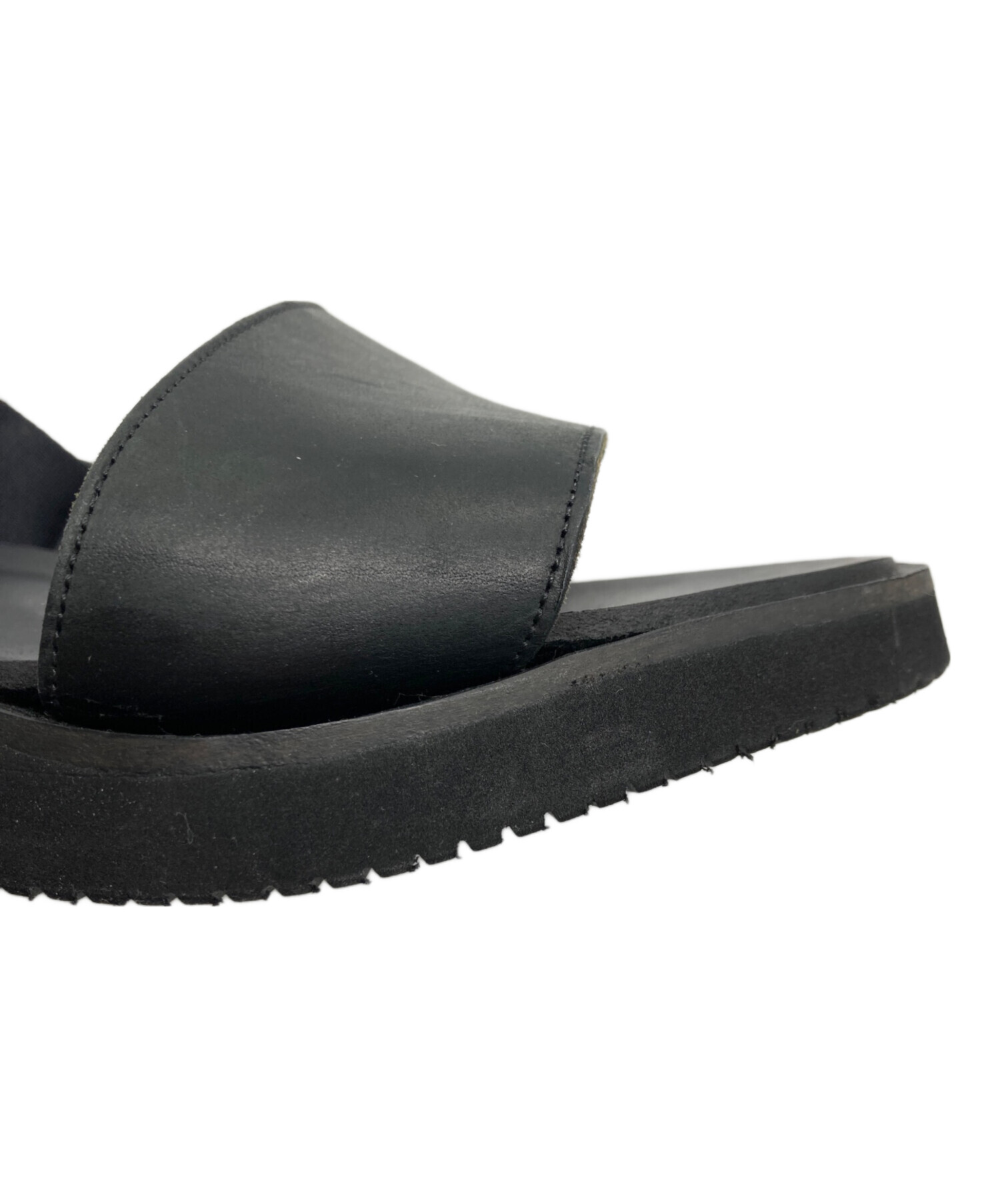 中古・古着通販】FOOTWORKS (フットワークス) レザーサンダル ブラック