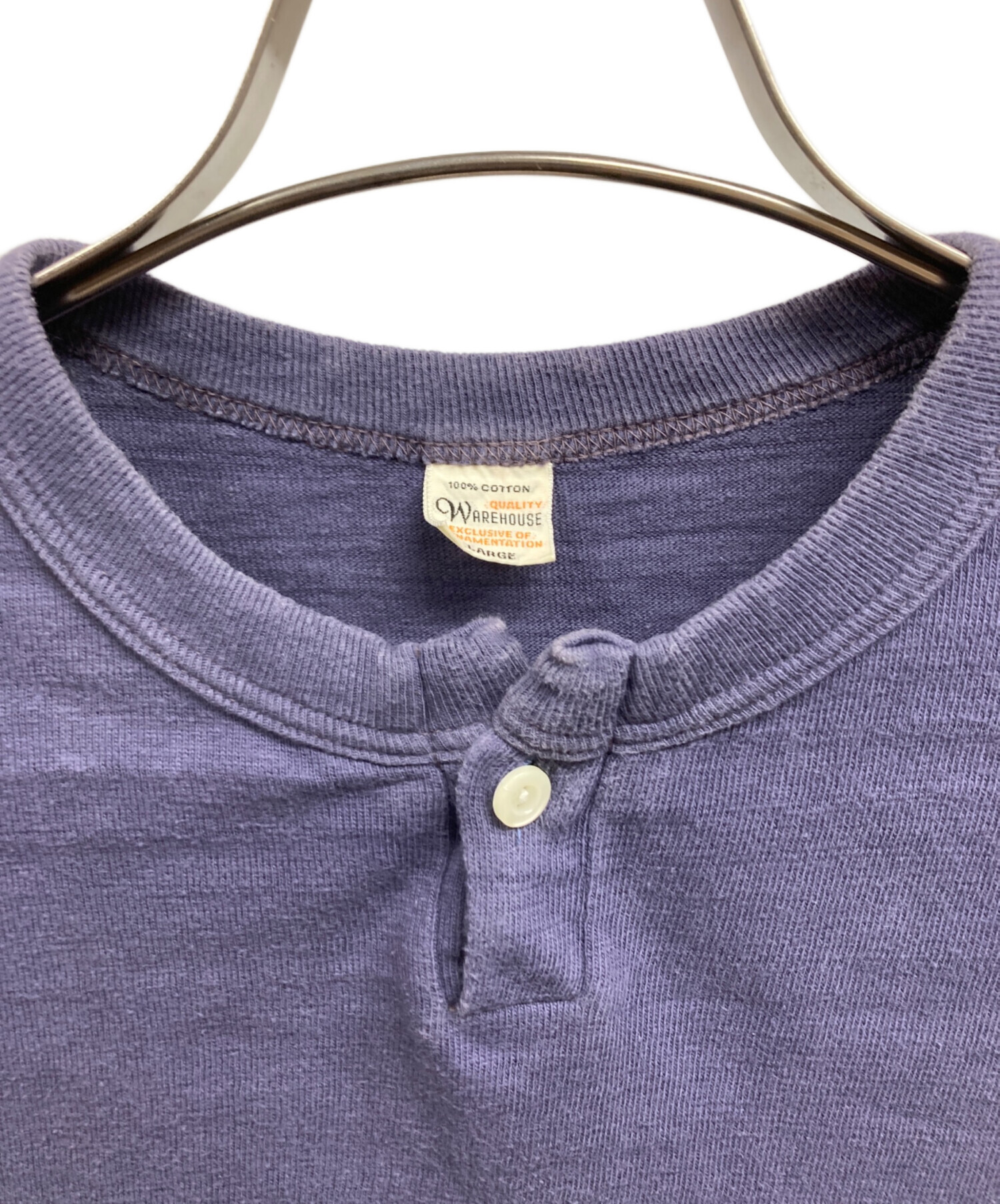 【最終値下げ】WAREHOUSE 半袖スウェット （ヘンリーネック） 中古・古着通販】WAREHOUSE (ウエアハウス) 1ボタンヘンリーネックT