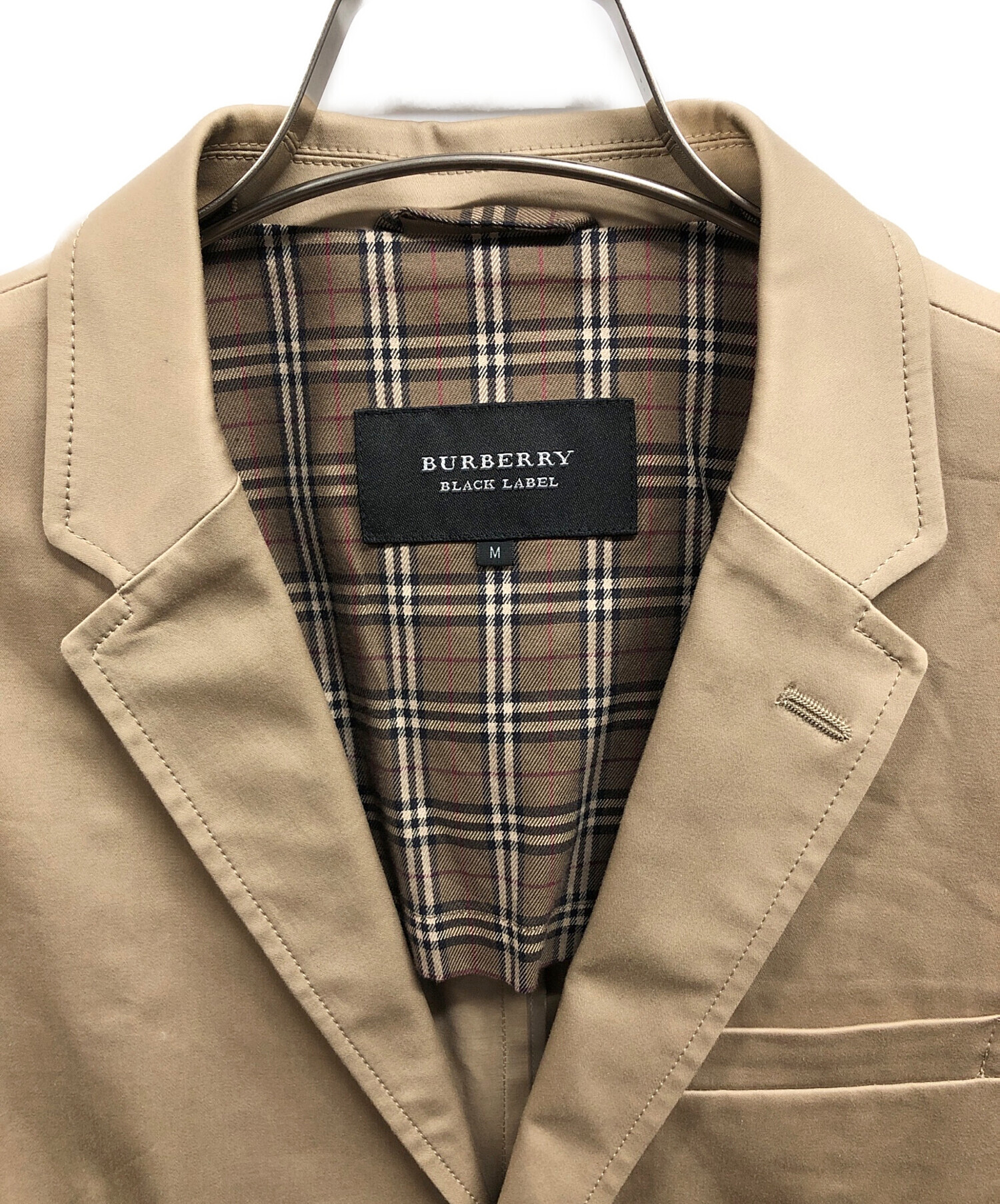 BURBERRY BLACK LABEL ベージュ レザージャケット M 中古・古着通販】BURBERRY BLACK LABEL (バーバリーブラックレーベル