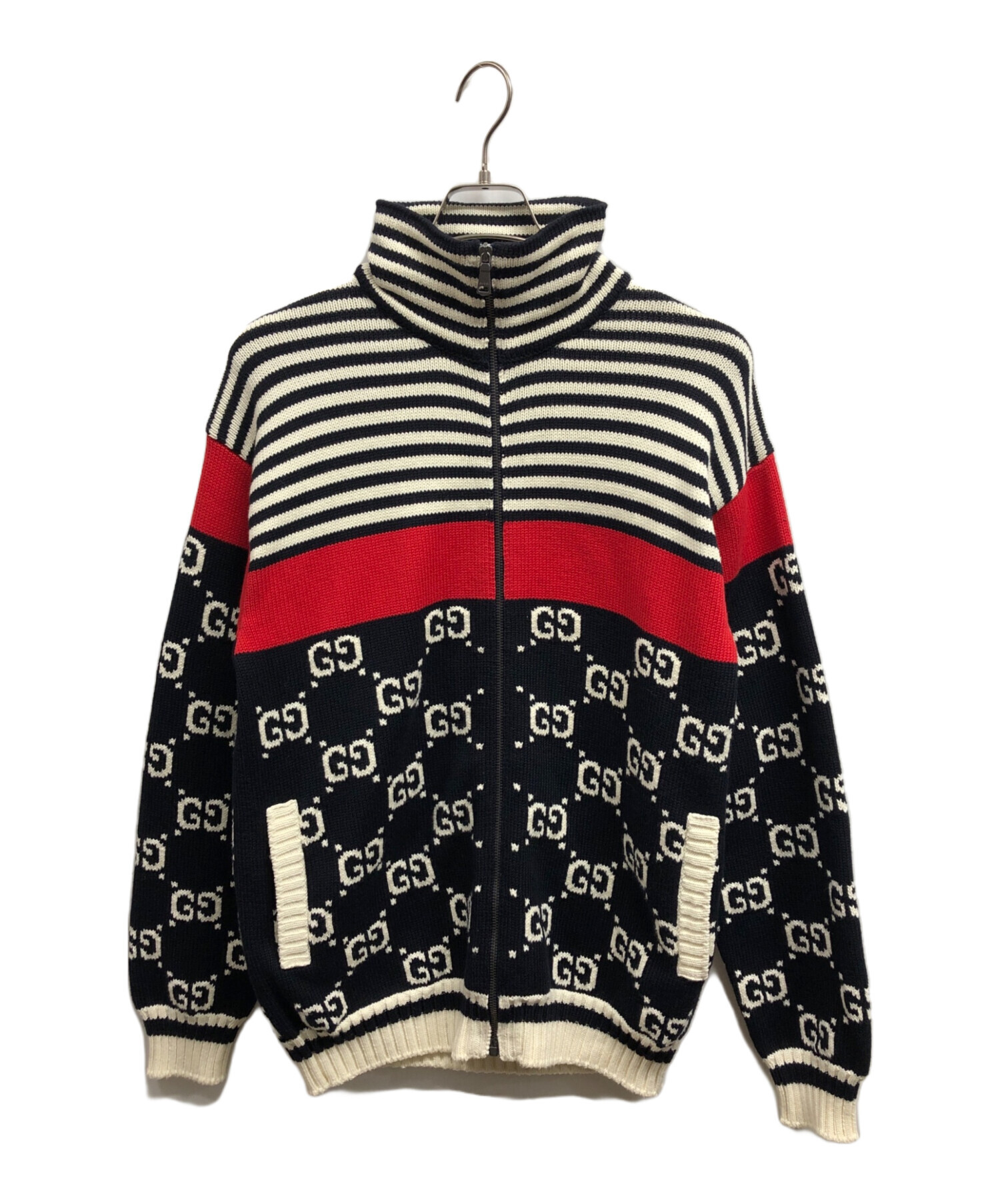 中古・古着通販】GUCCI (グッチ) GGニットジャケット/GUCCIジャケット