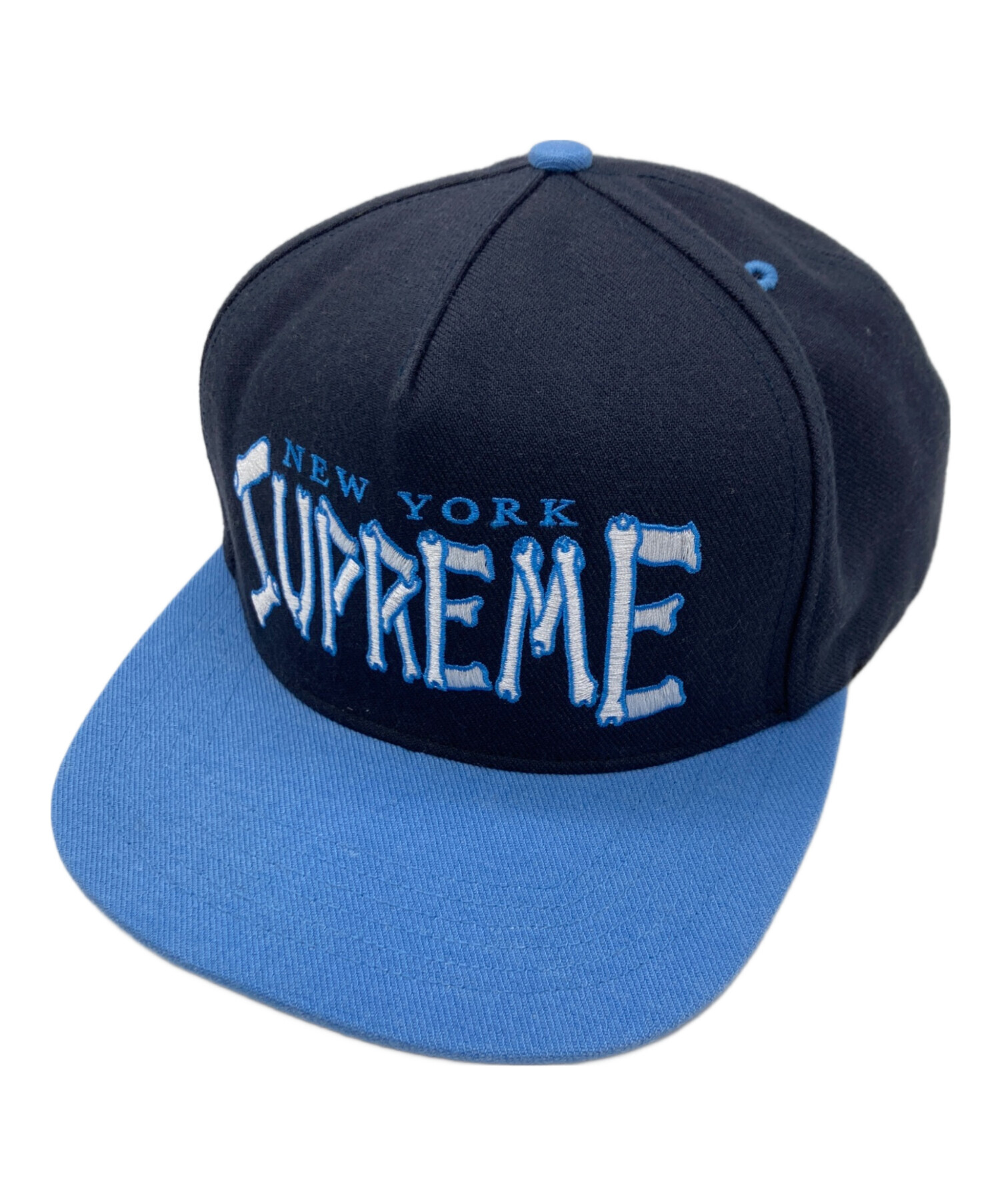 SUPREME 青色 Sロゴ キャップ【最終値下げ】 中古・古着通販】Supreme (シュプリーム) Bones logo 5-panel cap