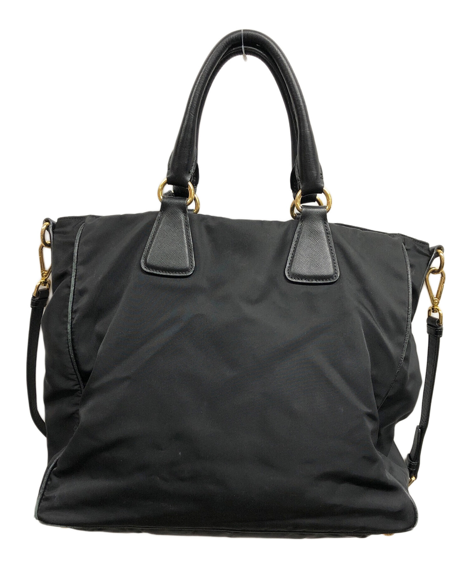 PRADA 2WAY バッグ 中古・古着通販】PRADA (プラダ) 2WAYバッグ ブラック｜ブランド・古着