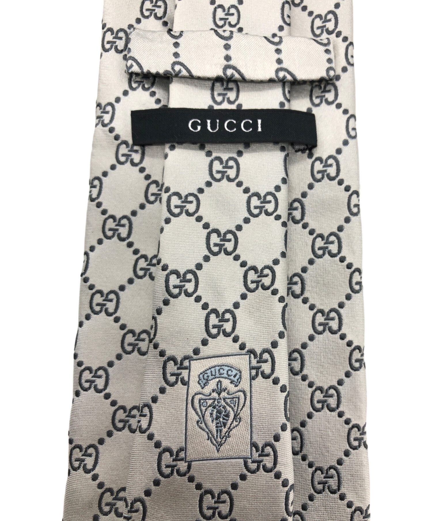 中古・古着通販】GUCCI (グッチ) GGシルクネクタイ/GUCCI グレー