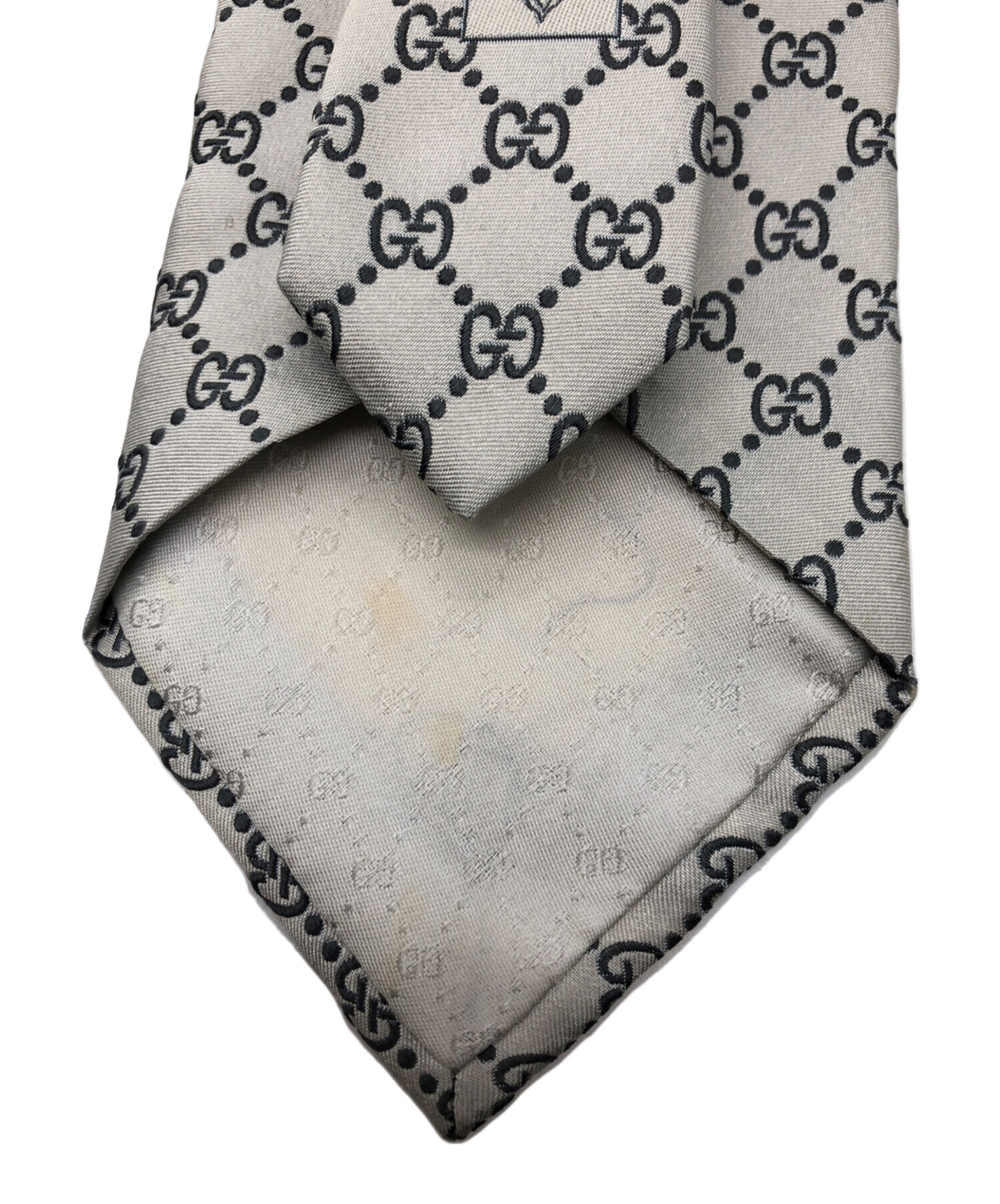 中古・古着通販】GUCCI (グッチ) GGシルクネクタイ/GUCCI グレー