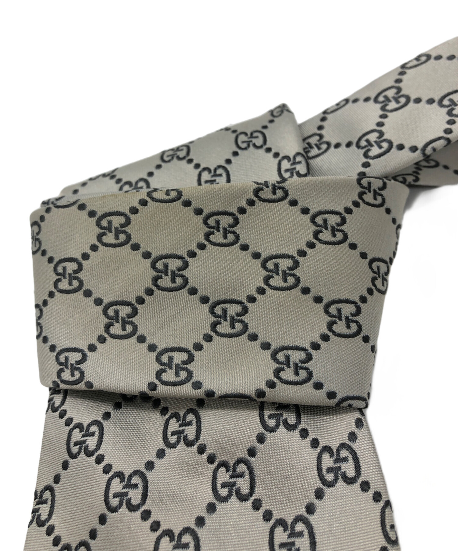 中古・古着通販】GUCCI (グッチ) GGシルクネクタイ/GUCCI グレー