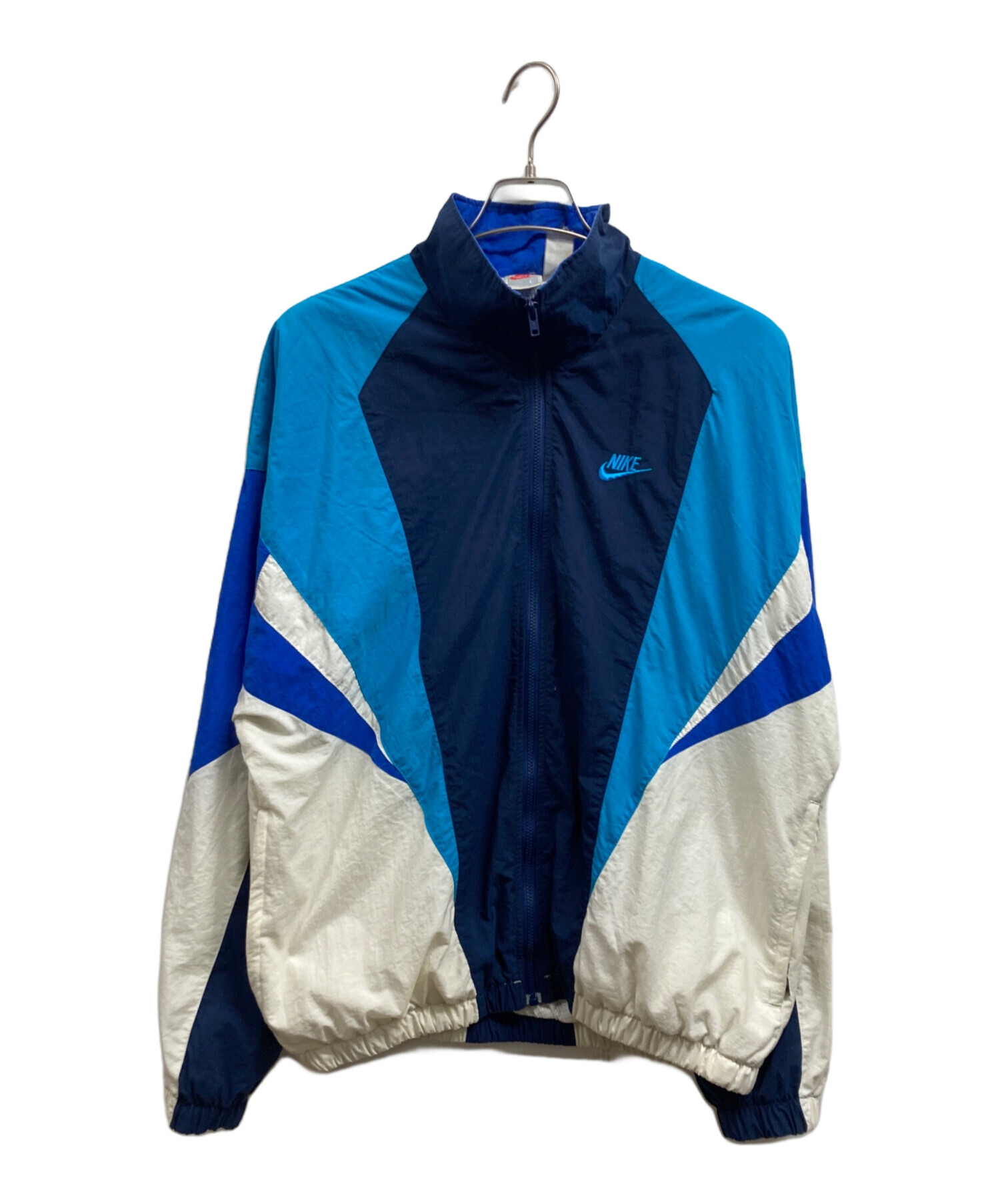 中古・古着通販】NIKE (ナイキ) 90sナイロンジップジャケット ブルー