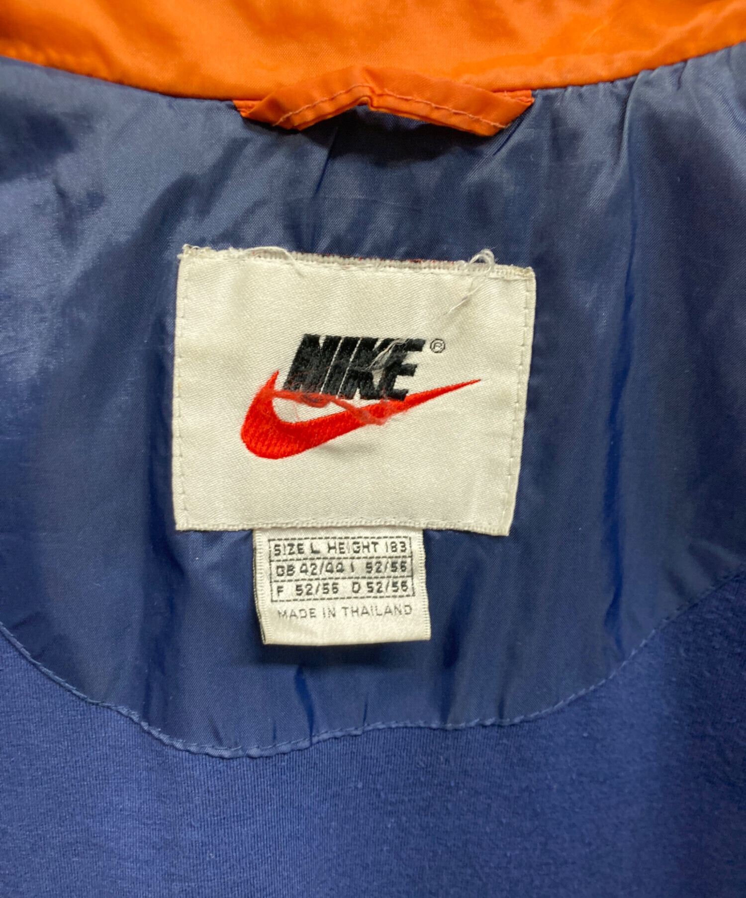 中古・古着通販】NIKE (ナイキ) 90sジップジャケット ネイビー サイズ
