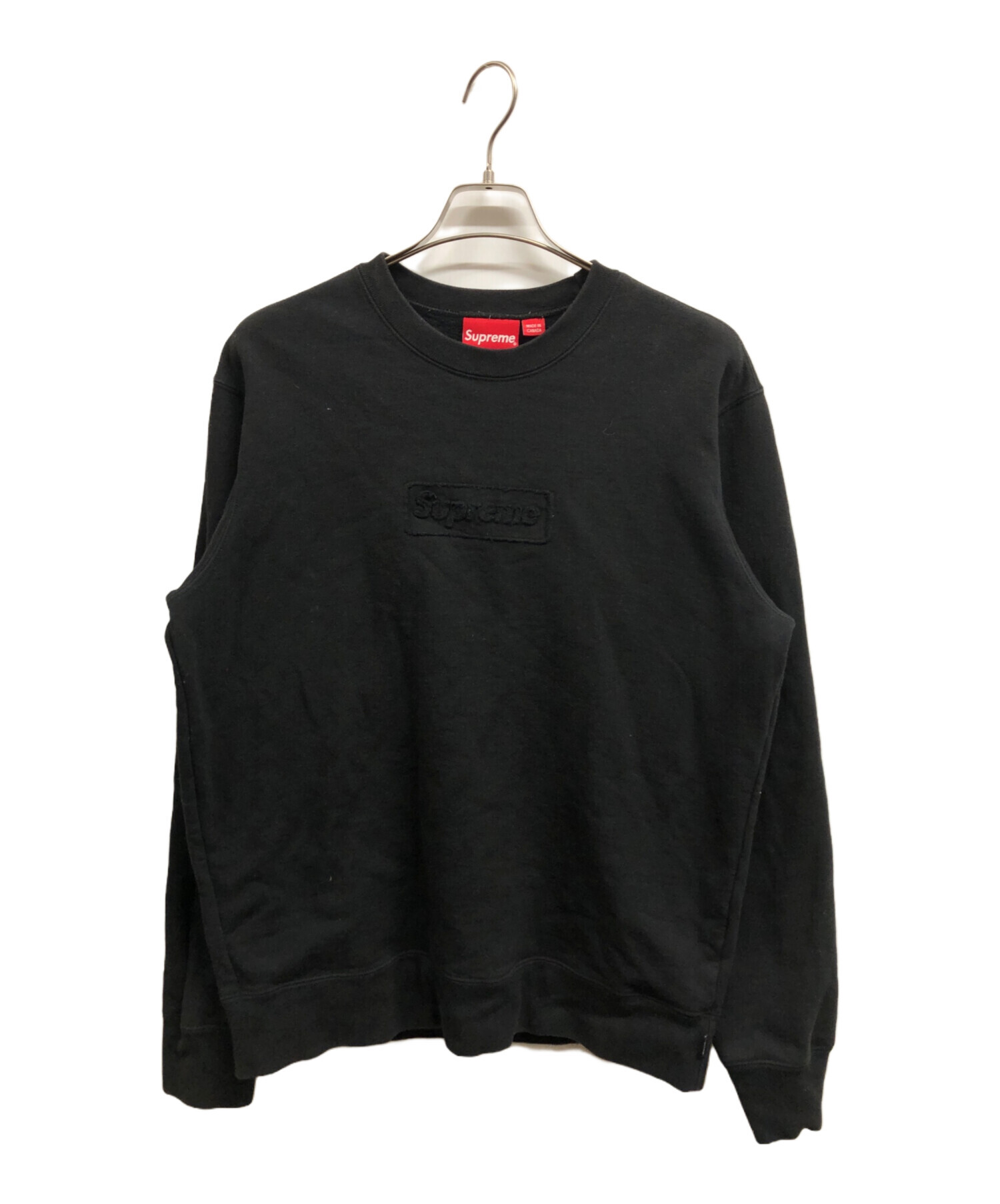 Supreme シュプリーム スウェット S 黒 【古着】【中古】 中古・古着通販】Supreme (シュプリーム) カットアウト ロゴ クルー
