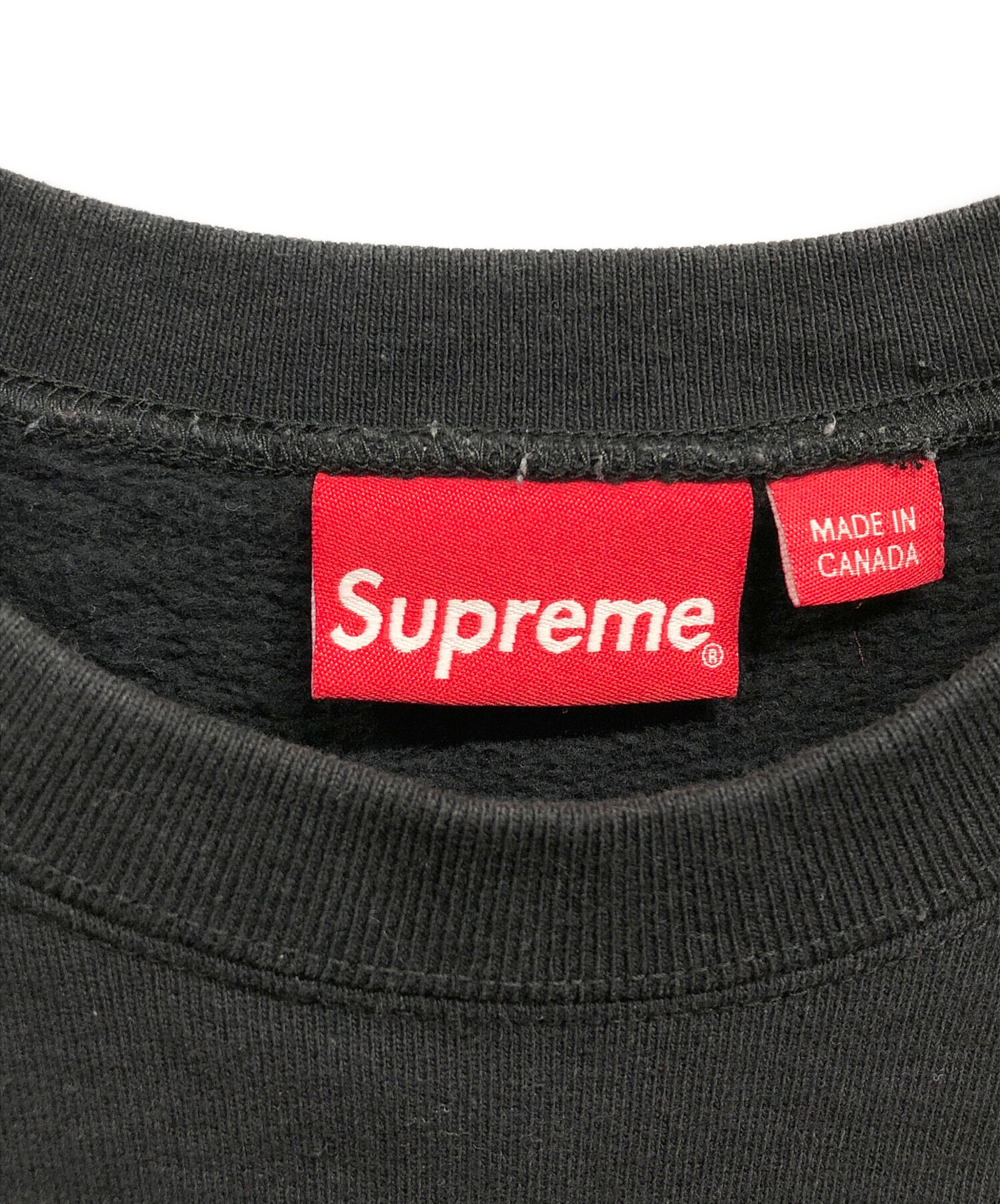 Supreme シュプリーム スウェット M 黒 【古着】【中古】【送料無料】 中古・古着通販】Supreme (シュプリーム) カットアウト ロゴ クルー