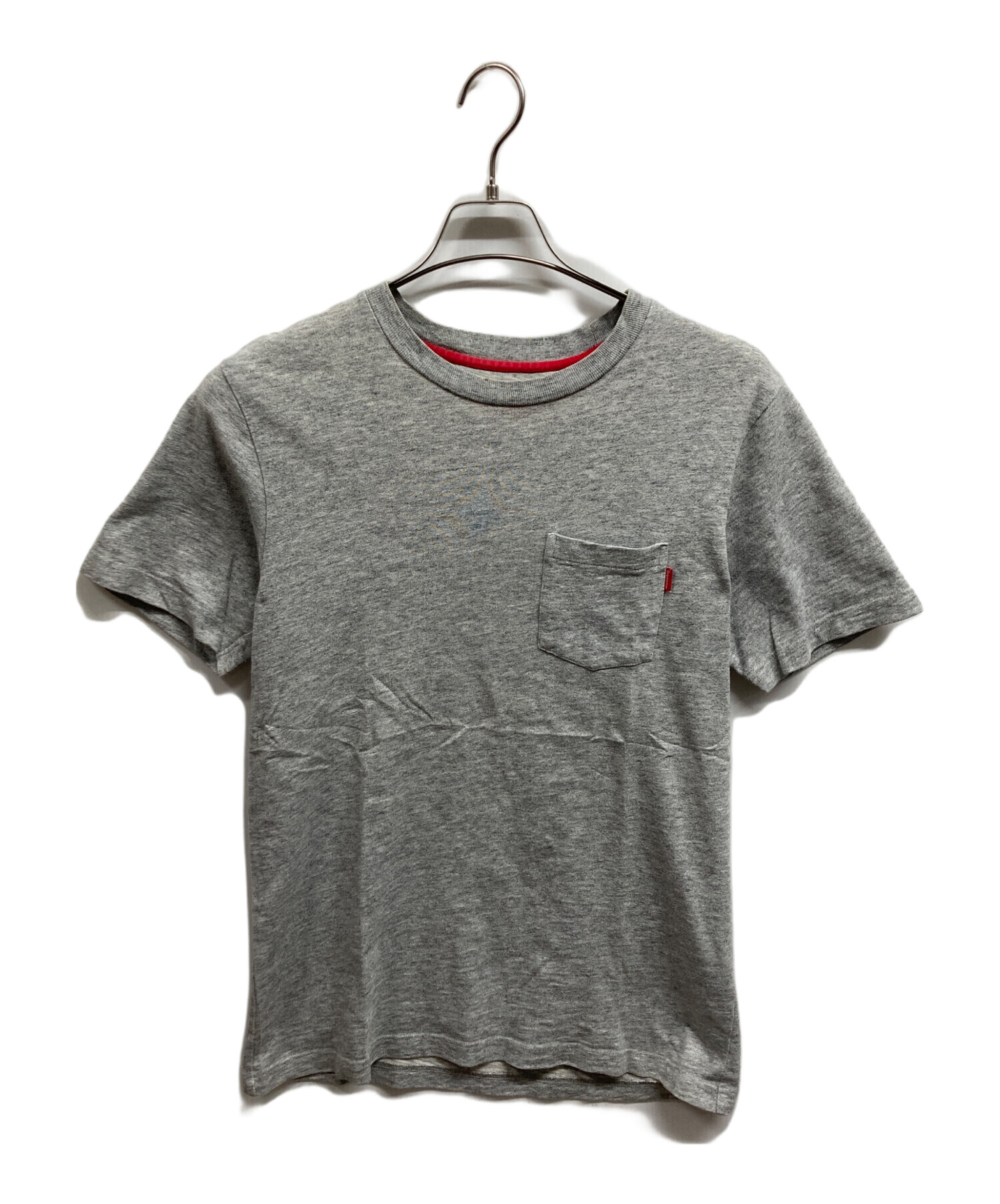 Supreme シュプリーム 小物類（その他） - 赤xグレー 【古着】【中古】 中古・古着通販】Supreme (シュプリーム) S/S pocket tee グレー