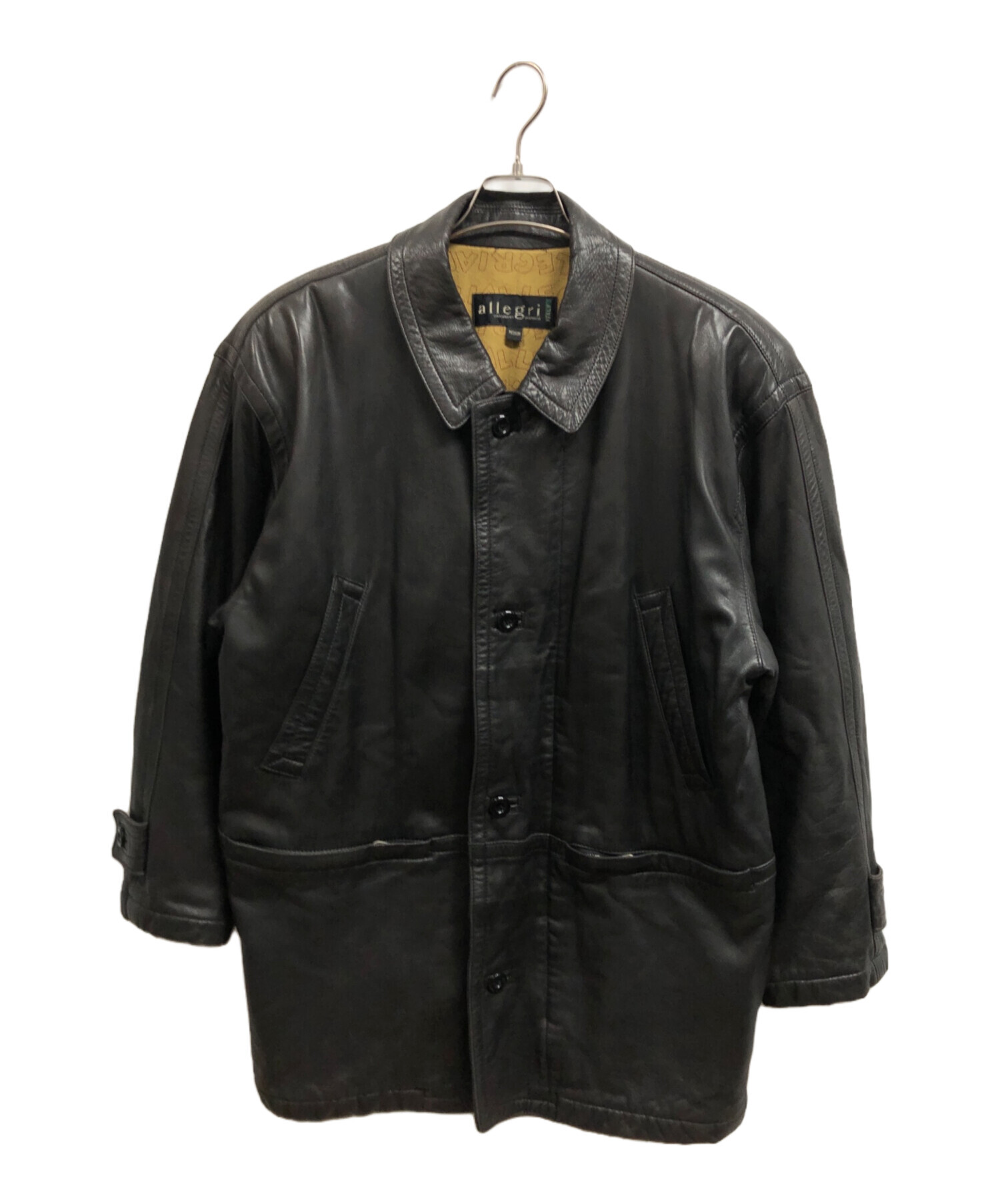 中古・古着通販】allegri (アレグリ) ラムレザージャケット ブラック