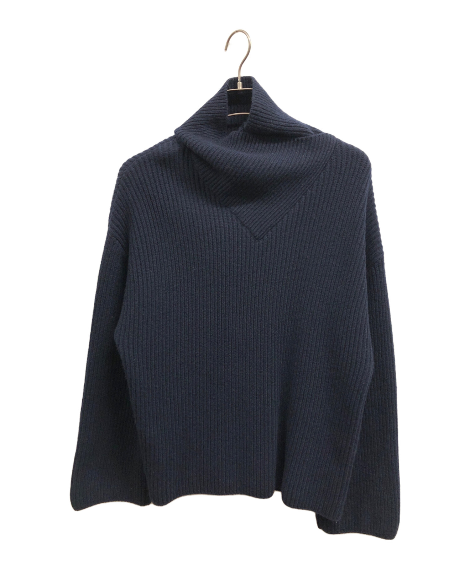 中古・古着通販】toteme (トーテム) wrapped-neck knit ネイビー 
