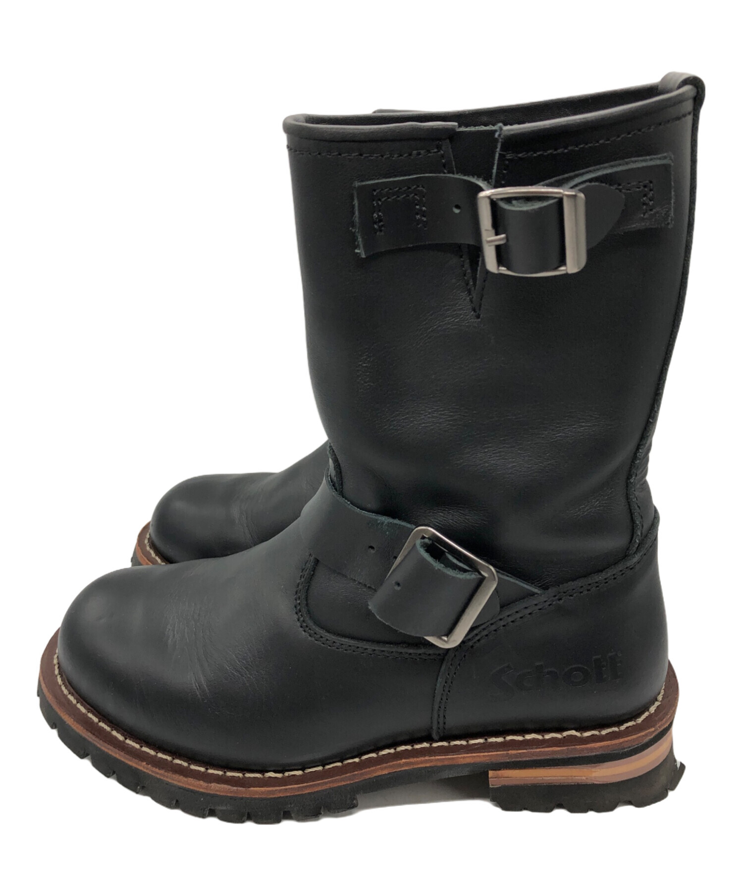 Schott エンジニアブーツ ブラック 27cm 中古・古着通販】Schott (ショット) エンジニアブーツ/Schott ブラック
