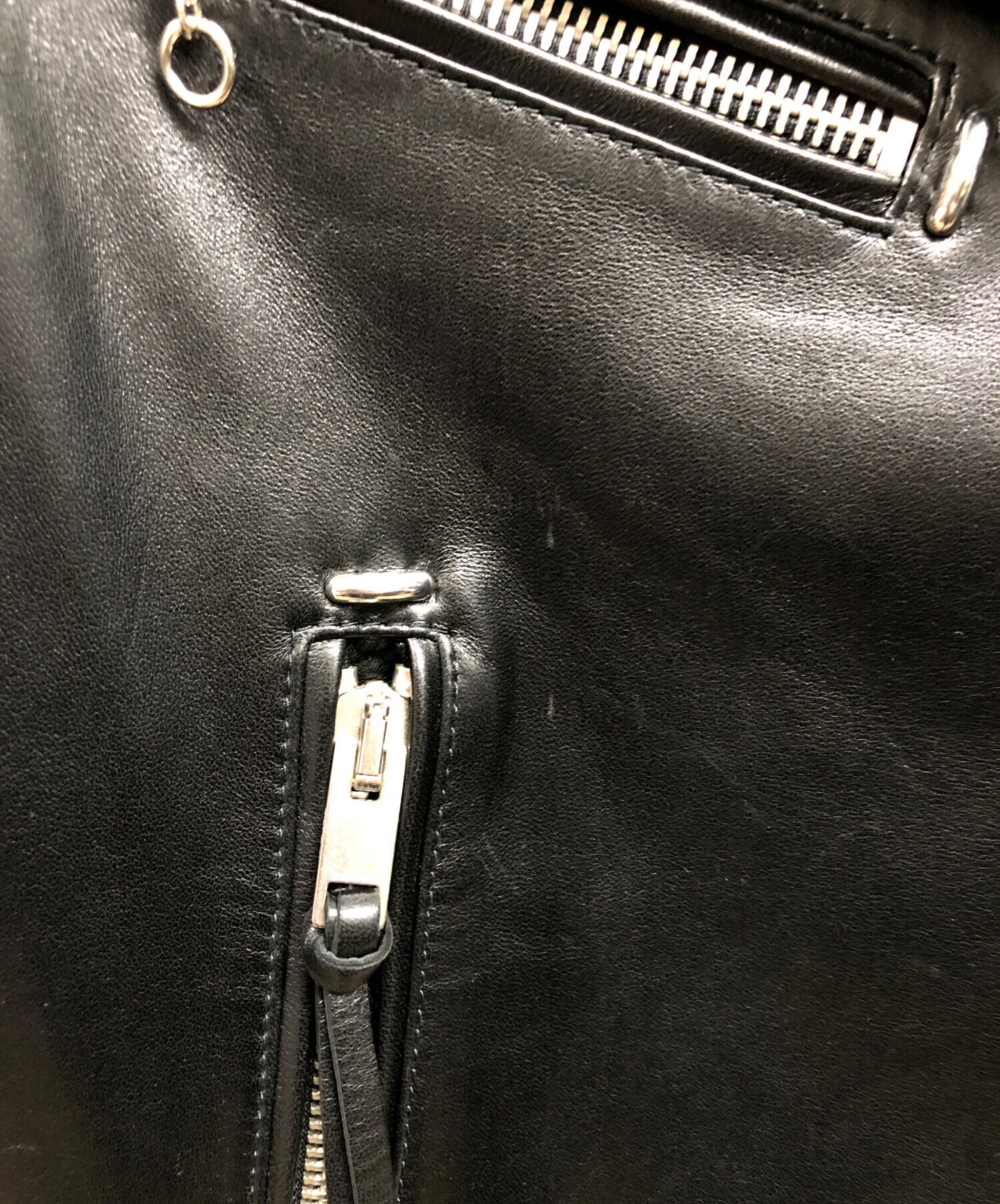 中古・古着通販】DIESEL (ディーゼル) L-EDMEA-Aラムレザーライダース