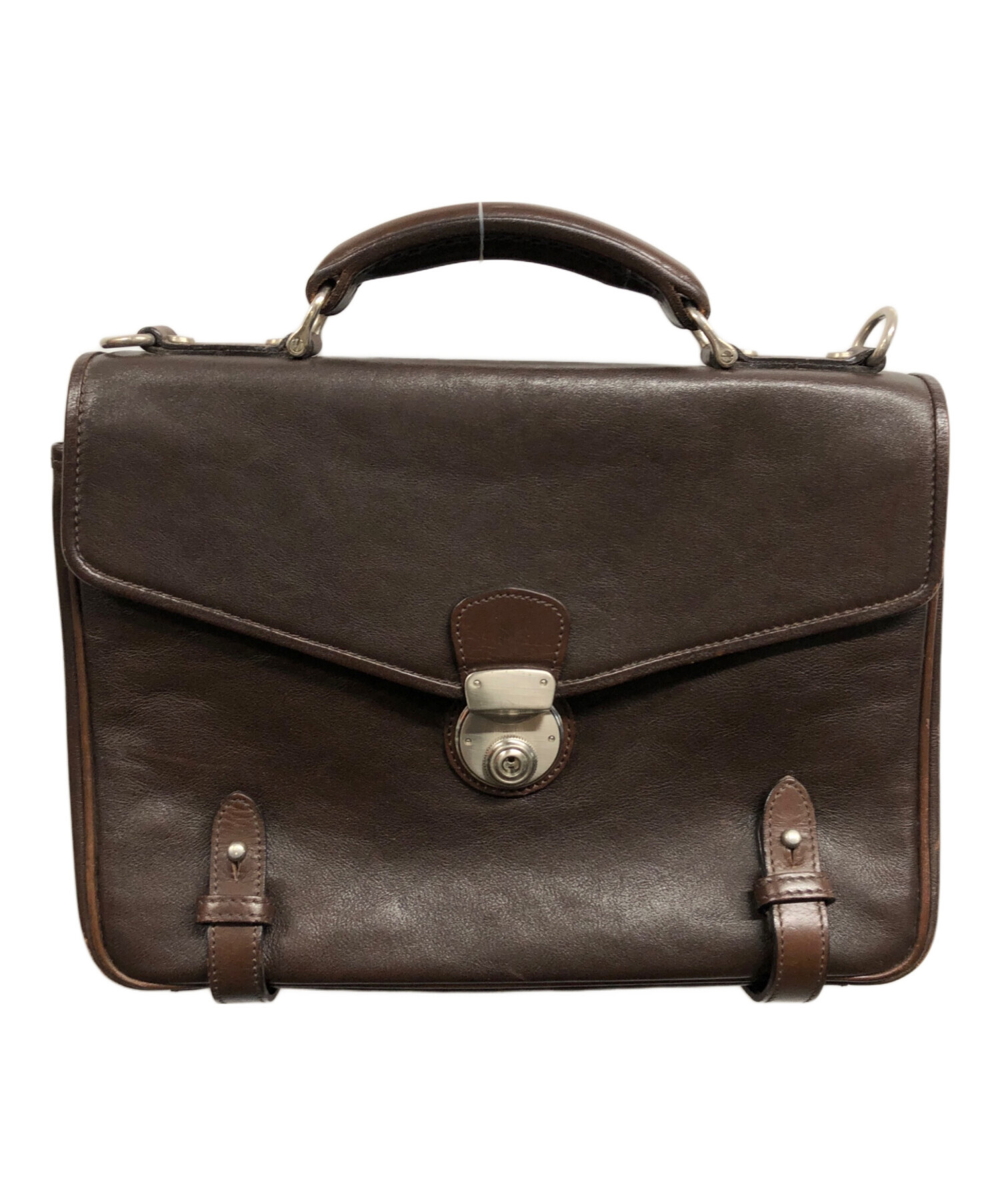 【美品】青木鞄GAZA ガザ ビジネスバッグ 2way 本革ブラウン 中古・古着通販】gaza (ガザ) 2WAYレザーショルダーバッグ/gaza