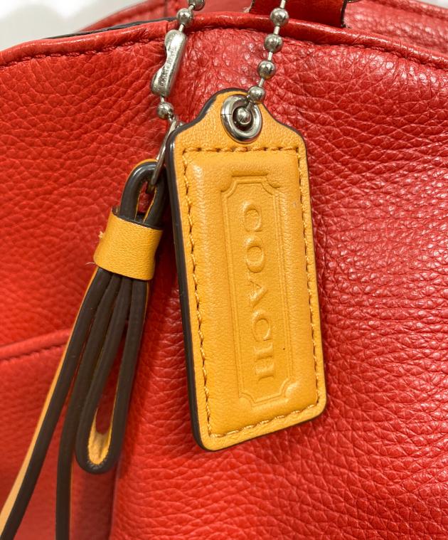 中古・古着通販】COACH (コーチ) レザートートバッグ レッド｜ブランド