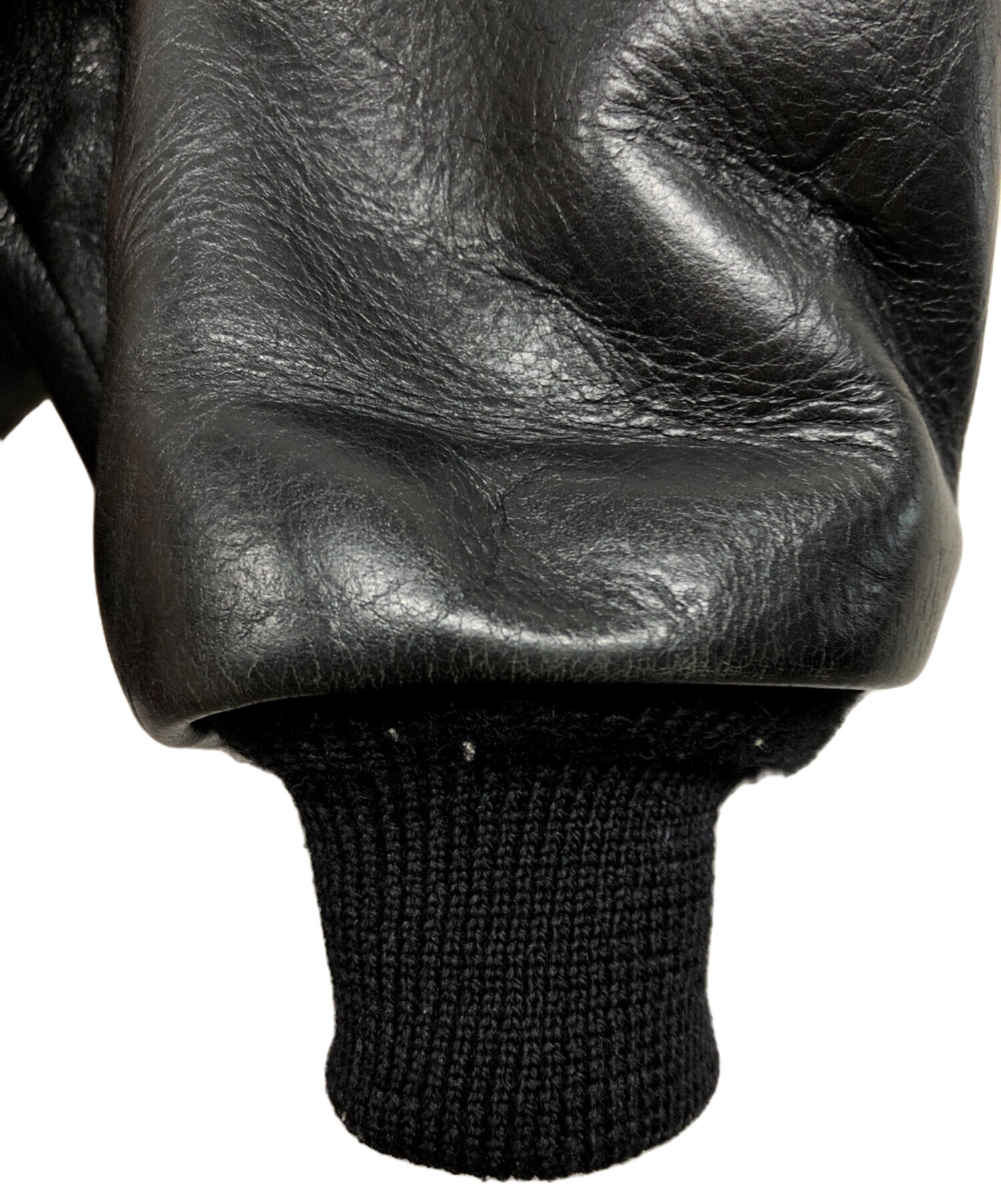 中古・古着通販】VANSON (バンソン) レザージャケット ブラック サイズ