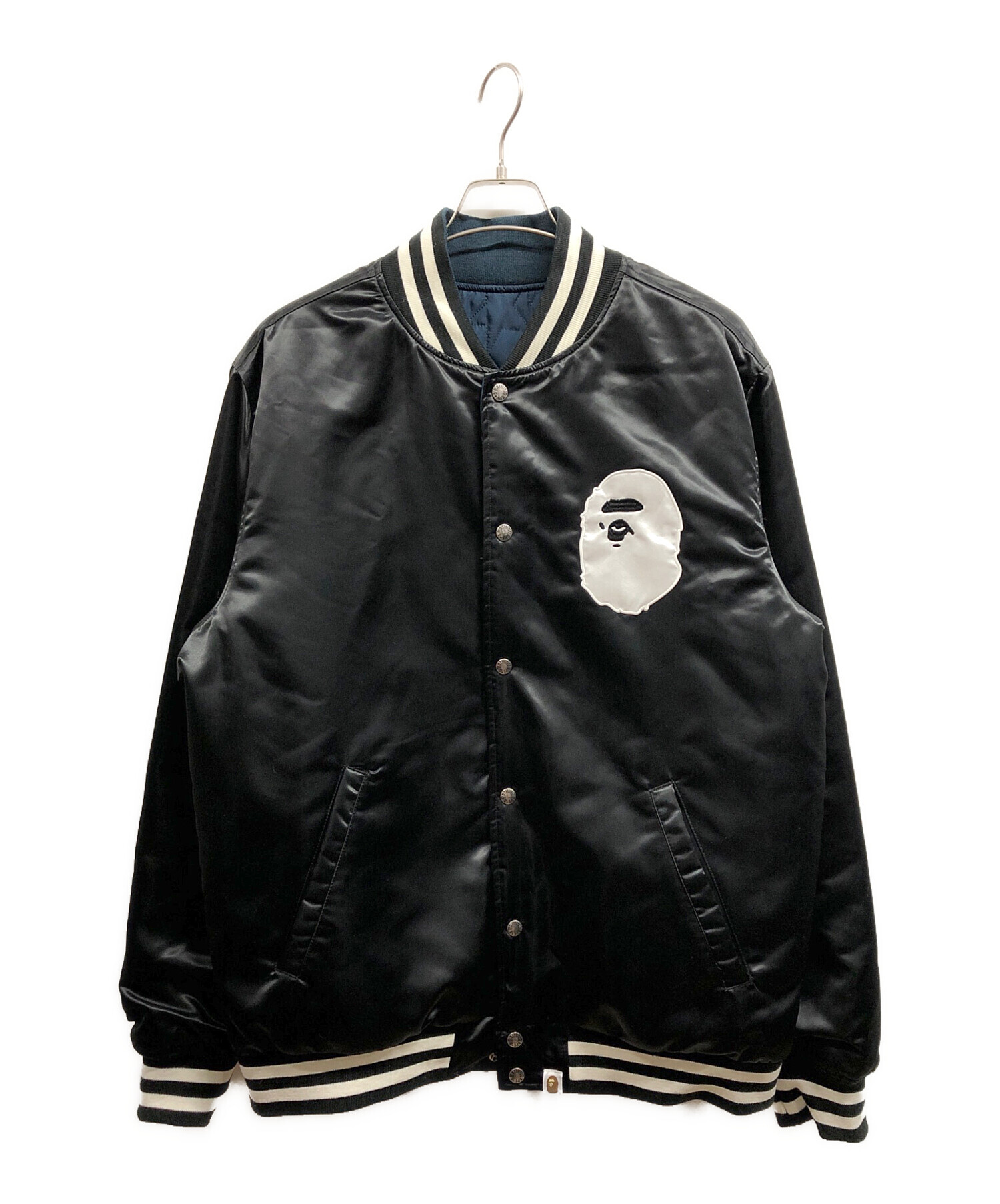 ✿A Bathing Apeエイプカモフラ柄レディーススタジャンジャンパー美品✿ 中古・古着通販】A BATHING APE (アベイシングエイプ) リバーシブル