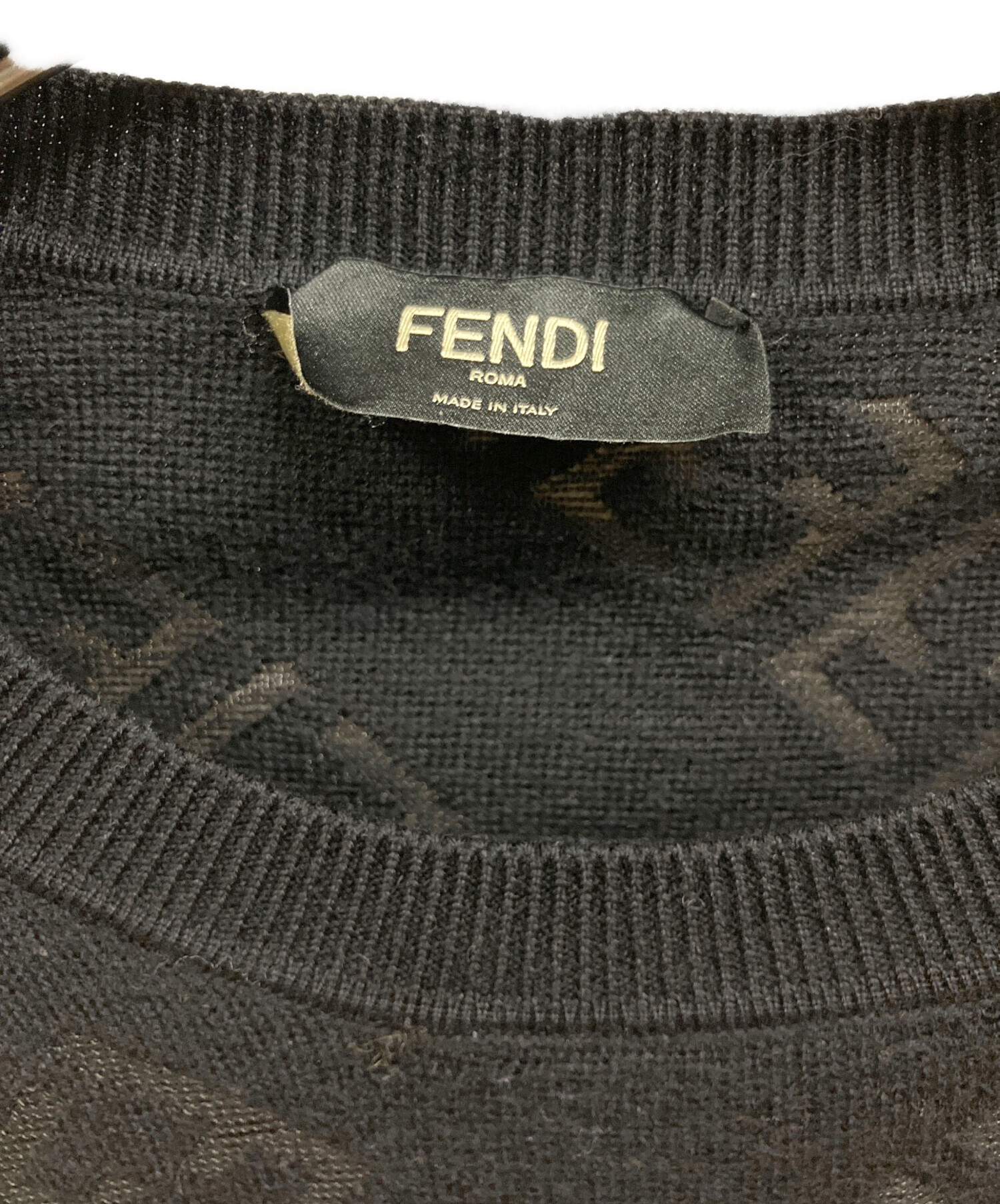 中古・古着通販】FENDI (フェンディ) FFロゴ クルーネックニット