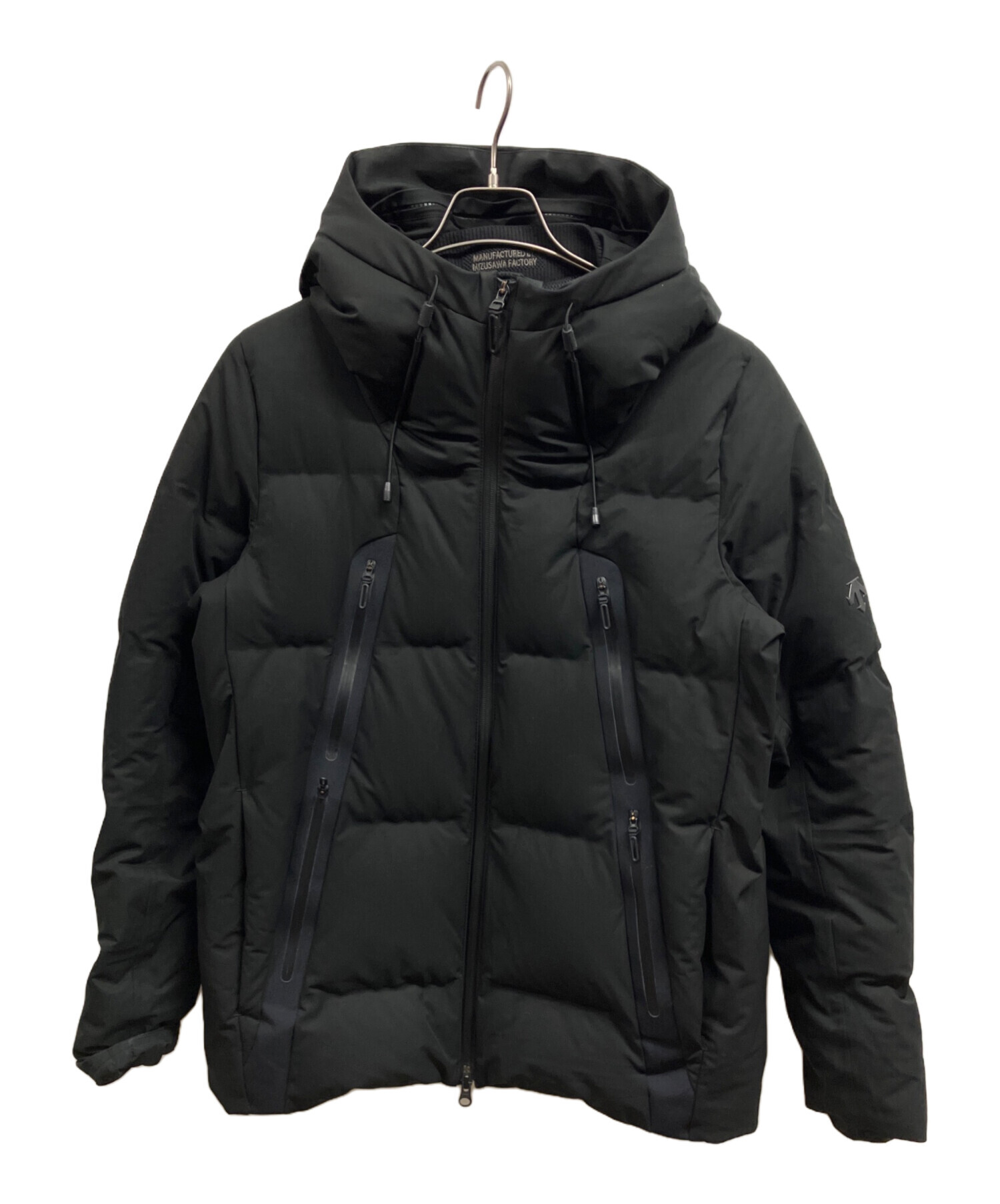 【※値下げ中】DESCENTE ddd ノーカラージャケット　ブラック 中古・古着通販】DESCENTE (デサント) マウンテニア ブラック サイズ:L