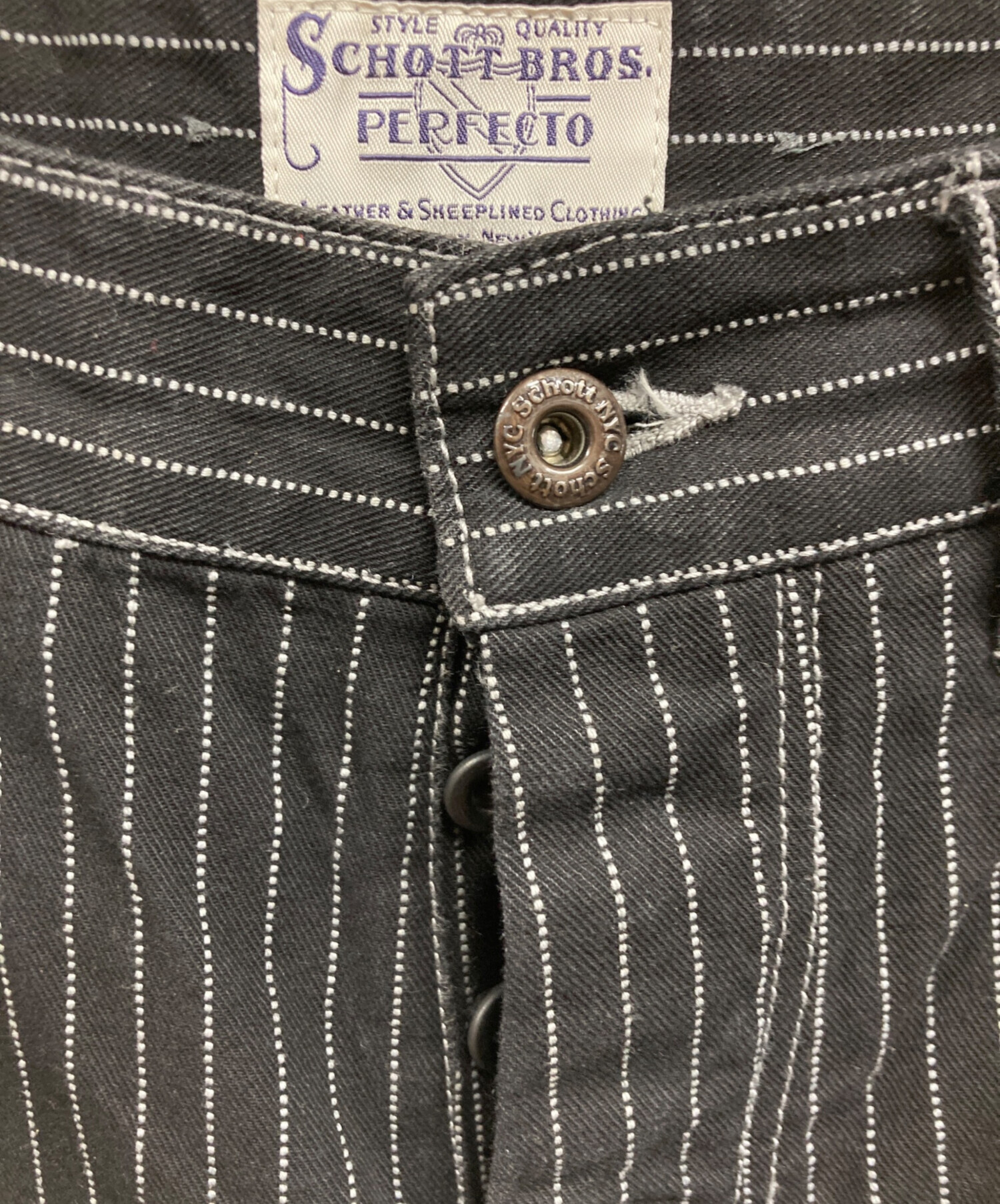 中古・古着通販】Schott (ショット) オールドヒッコリー デニムパンツ 