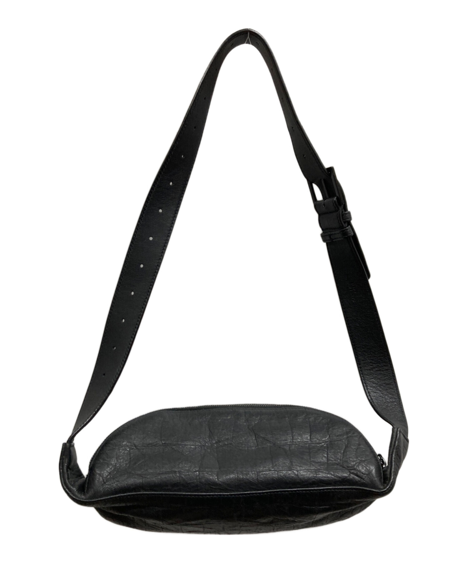 SAINT LAURENT PARIS レザー ボディバッグ ブラック 中古・古着通販】Saint Laurent Paris (サンローランパリ) ボディ