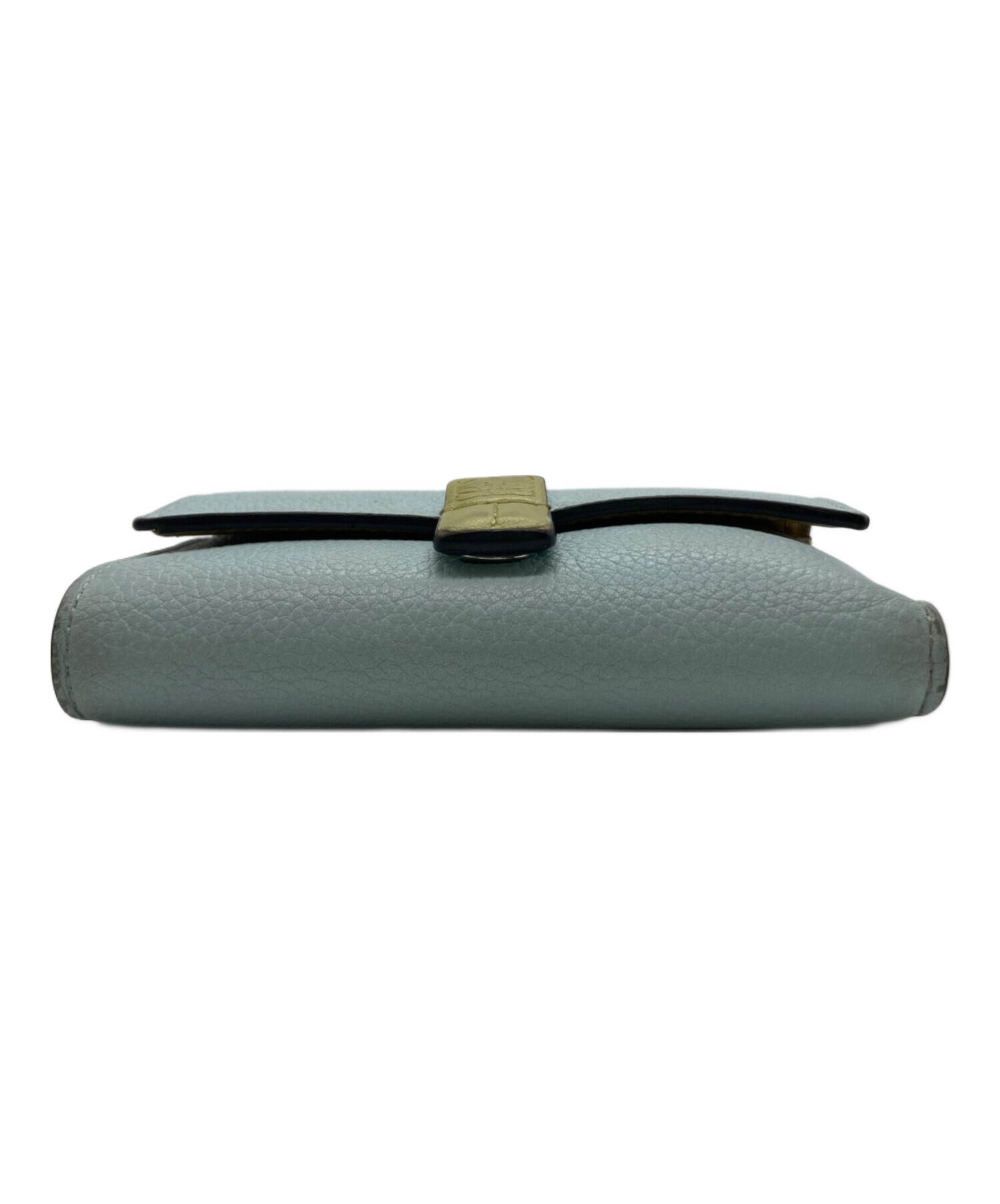 中古・古着通販】LOEWE (ロエベ) 3つ折り財布 ライトブルー・イエロー