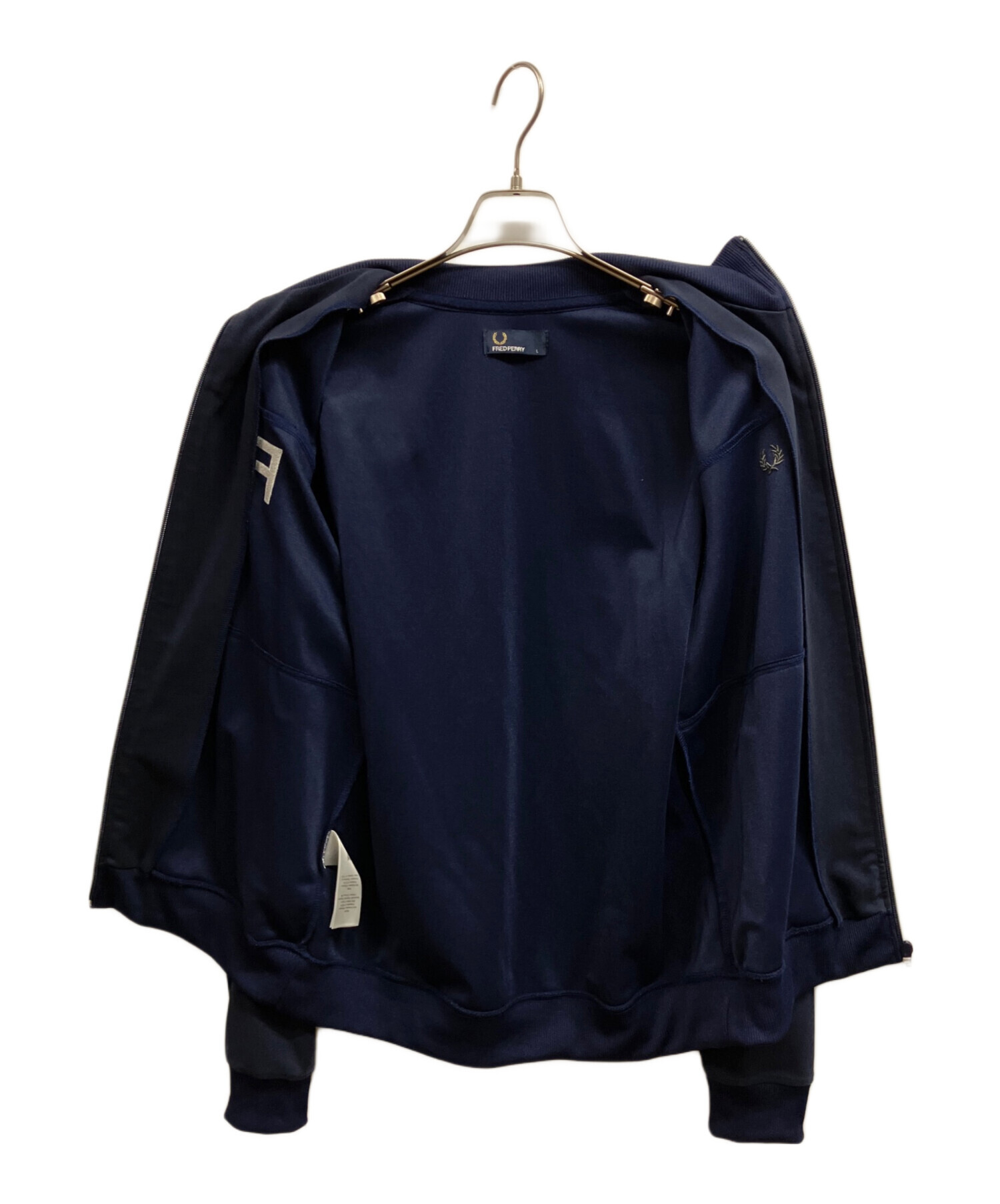 FRED PERRY トラックジャケット ネイビー Lサイズ 中古・古着通販】FRED PERRY (フレッドペリー) トラックジャケット