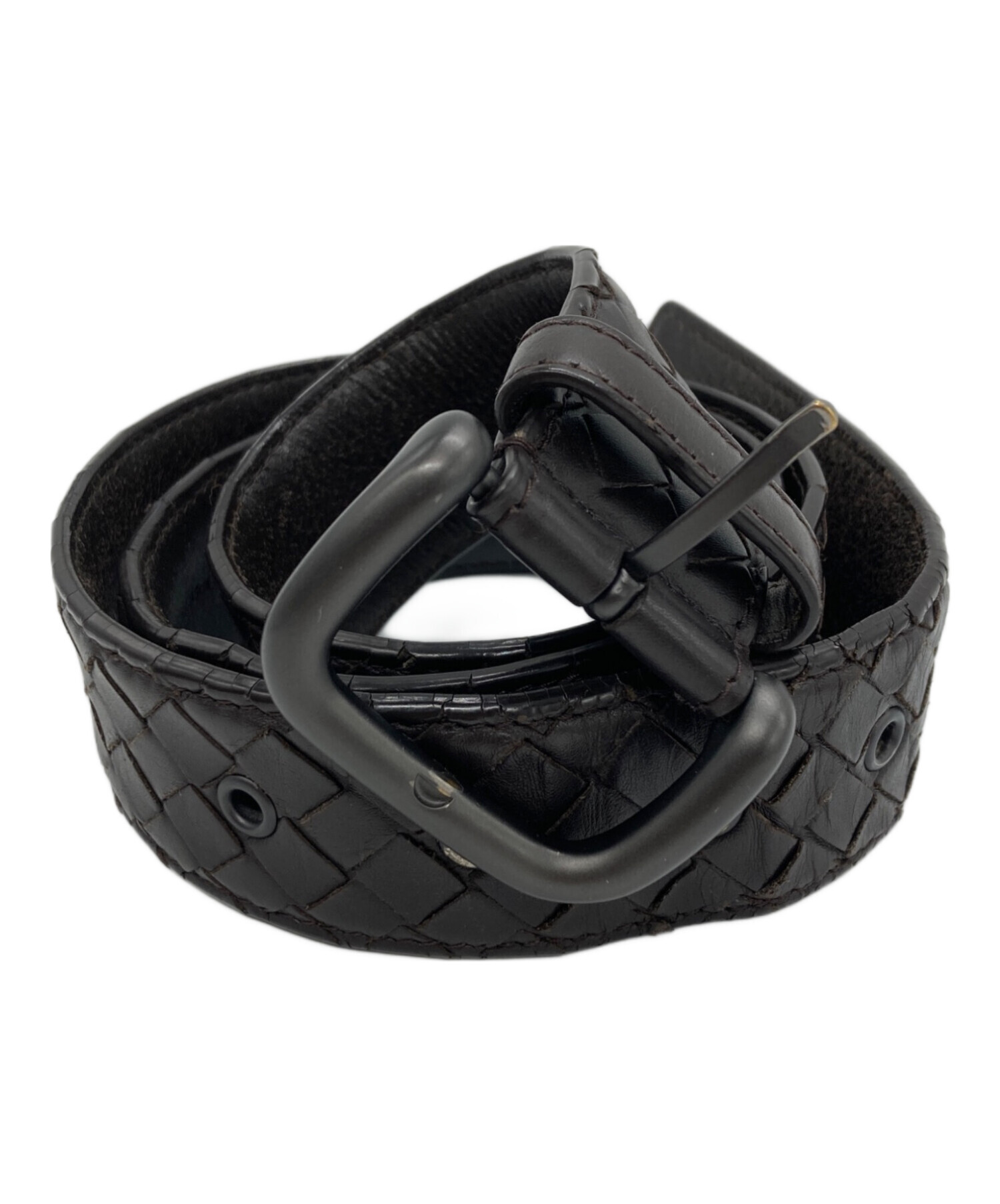 【新品未使用】ボッテガヴェネタ ベルト イントレチャート ブラックベルト 中古・古着通販】BOTTEGA VENETA (ボッテガベネタ) イントレチャート