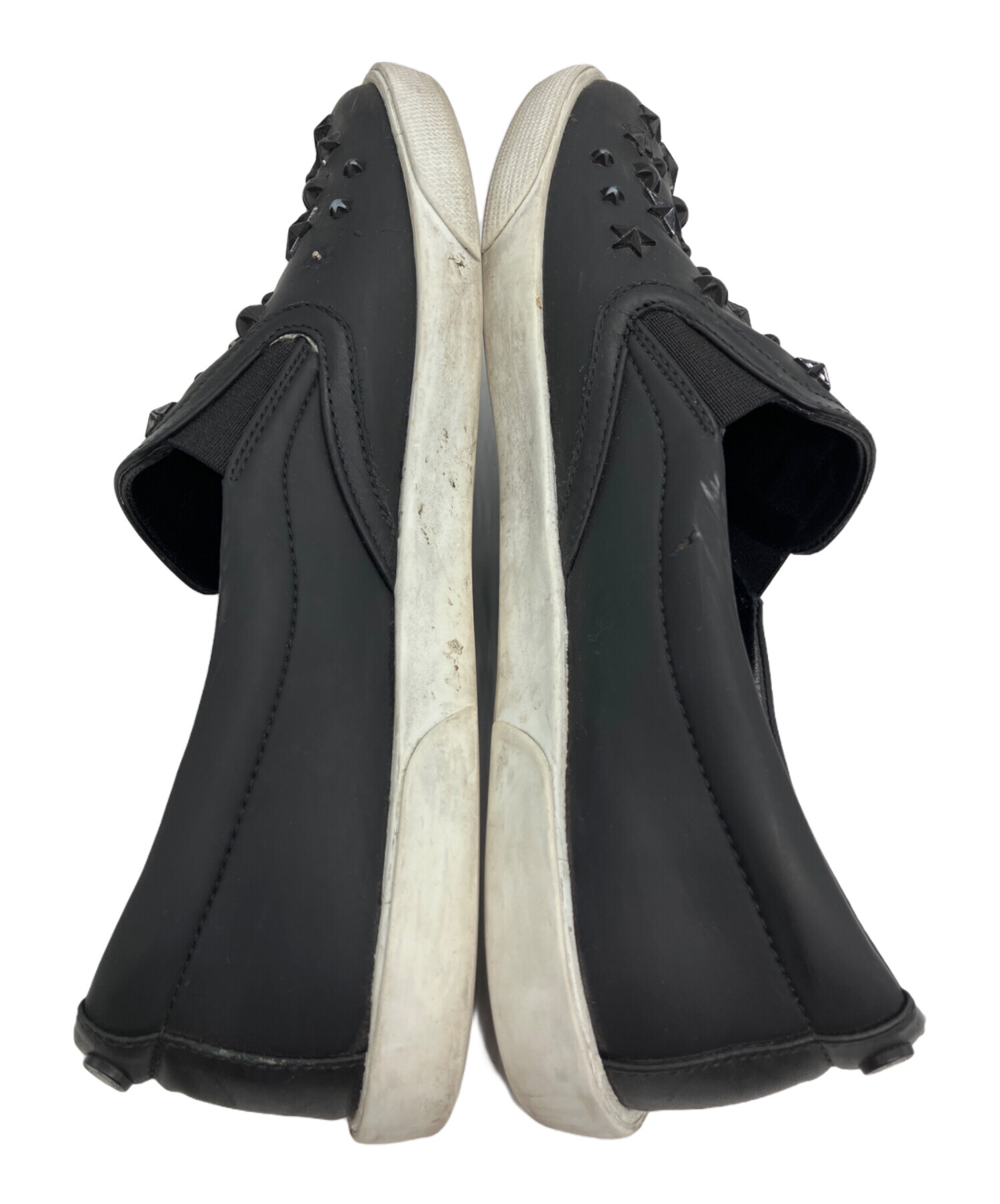 JIMMY CHOO ジミーチュウ ウィングチップ スリッポン 39 黒 おじ靴 中古・古着通販】Jimmy Choo (ジミーチュウ) スリッポン/Jimmy Choo