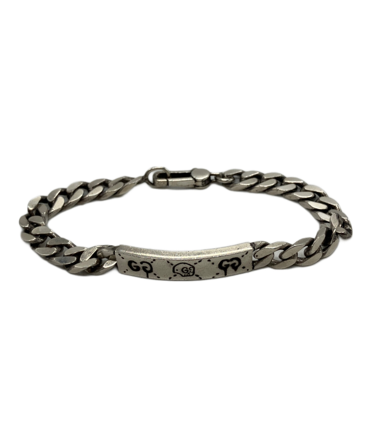 【超美品】GUCCI ゴースト ブレスレット 男女兼用　SV925 6.2ミリ 中古・古着通販】GUCCI (グッチ) ゴーストチェーンブレスレット/GUCCI