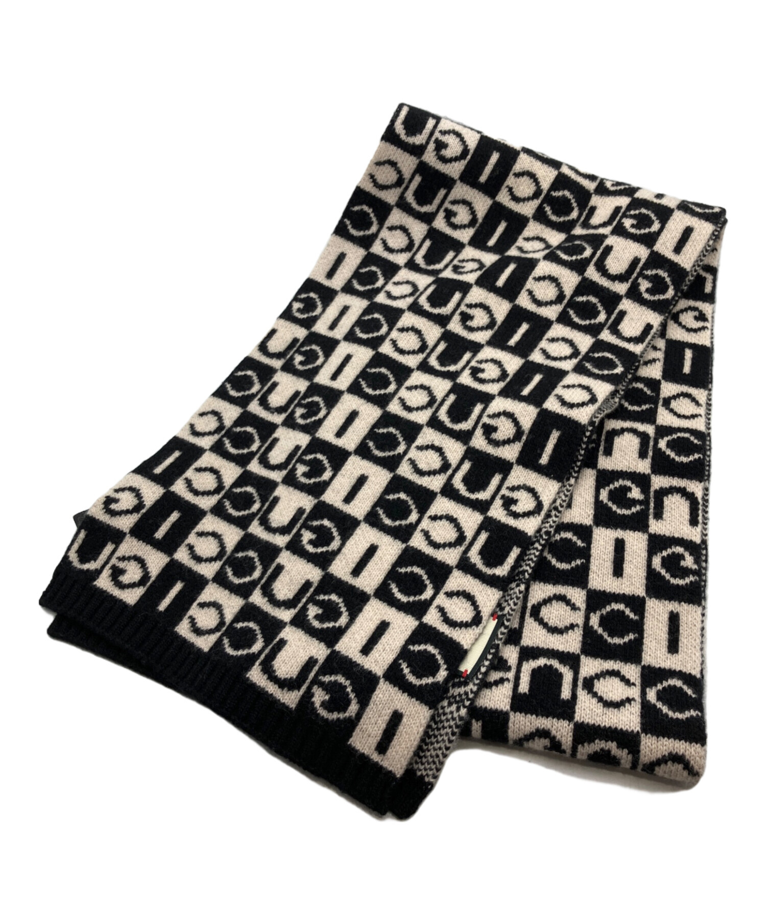 『新品未使用本物補償』guuci マフラー　グッチ ロゴマフラー 中古・古着通販】GUCCI (グッチ) 総柄マフラー/GUCCI ブラック