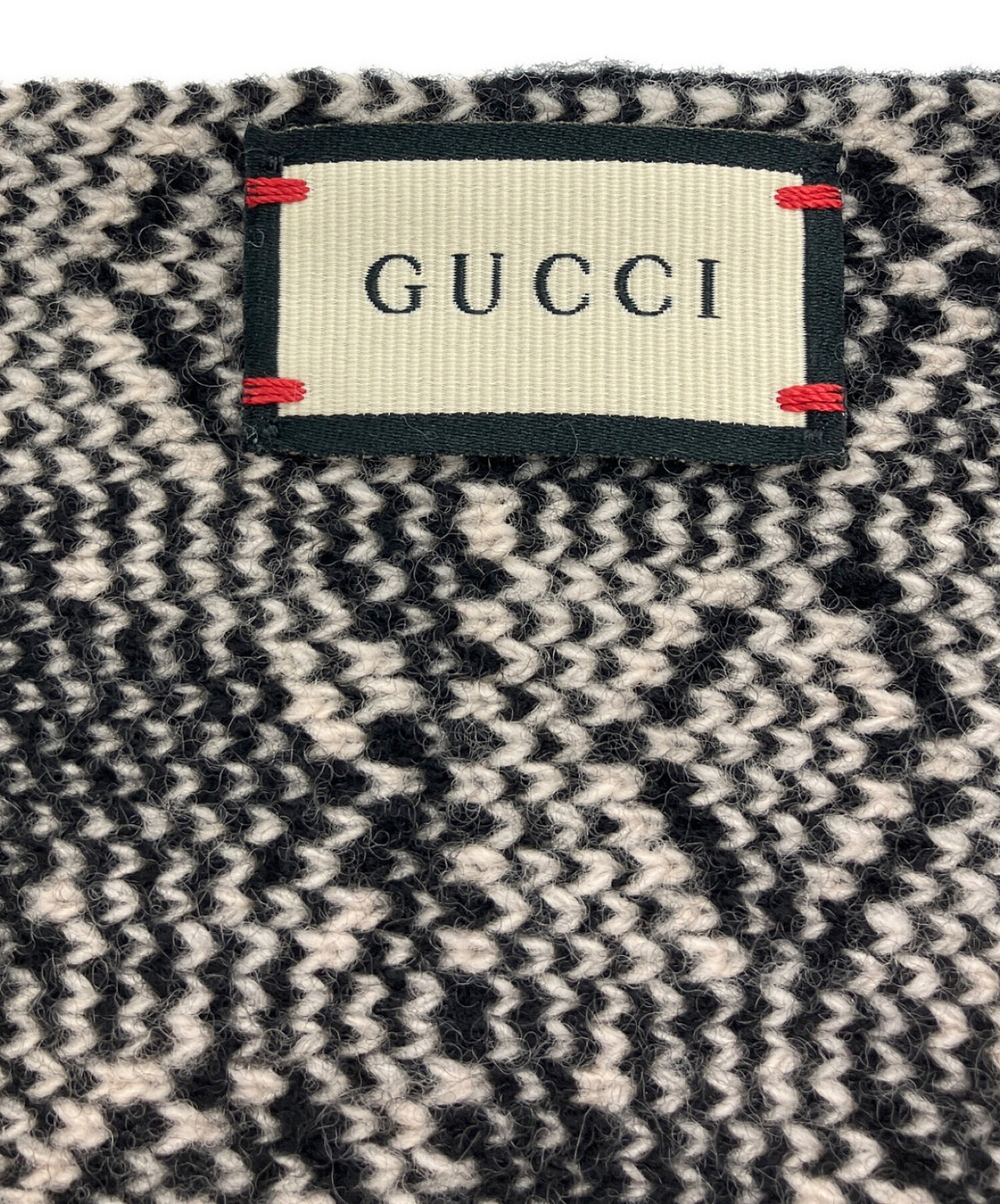 中古・古着通販】GUCCI (グッチ) 総柄マフラー/GUCCI ブラック
