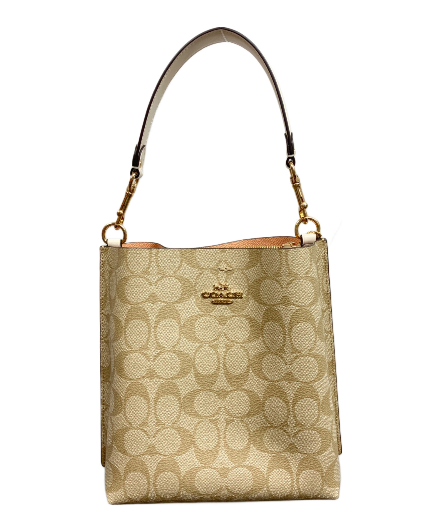 【未使用級】コーチ CA214 モリー バケット2way ハンドバッグ ベージュ 中古・古着通販】COACH (コーチ) 2WAYショルダーバッグ /モリー
