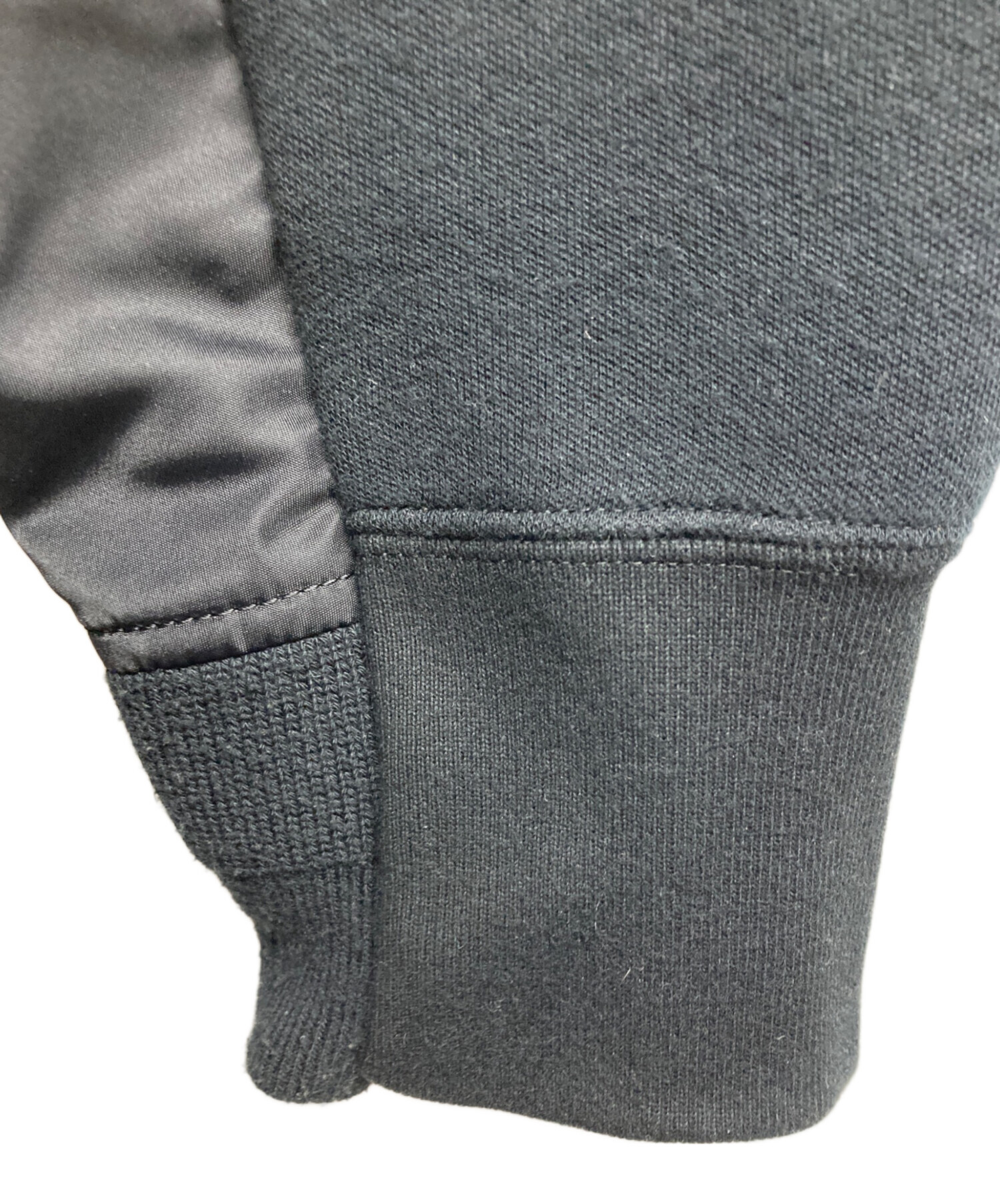 中古・古着通販】sacai (サカイ) Sponge Sweat x MA-1 Hoodie ブラック