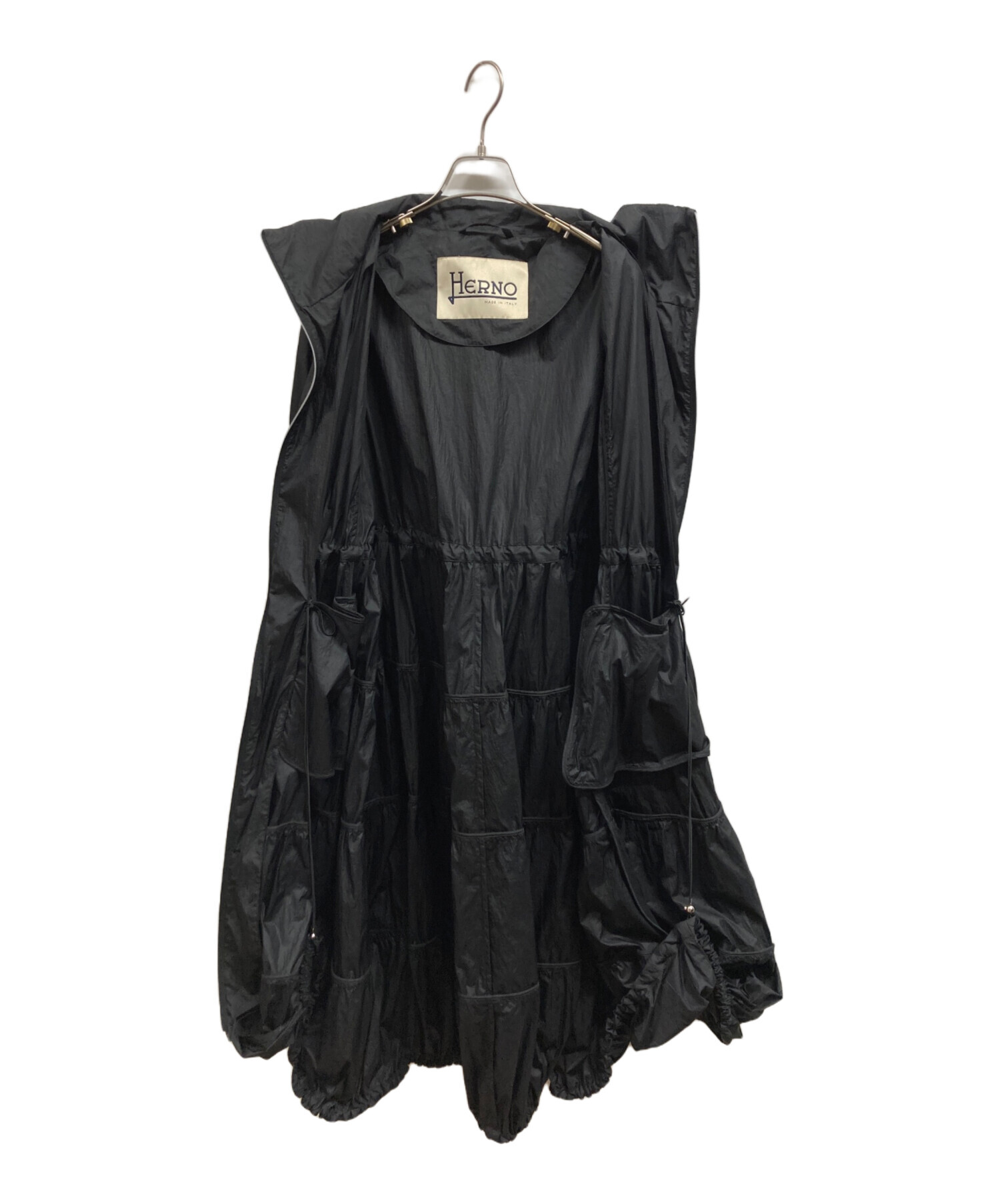中古・古着通販】HERNO (ヘルノ) フルジップハーフコート ブラック