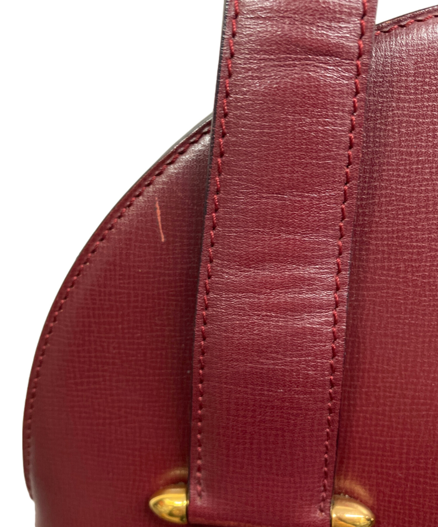 中古・古着通販】Cartier (カルティエ) ハンドバッグ ボルドー・ワイン