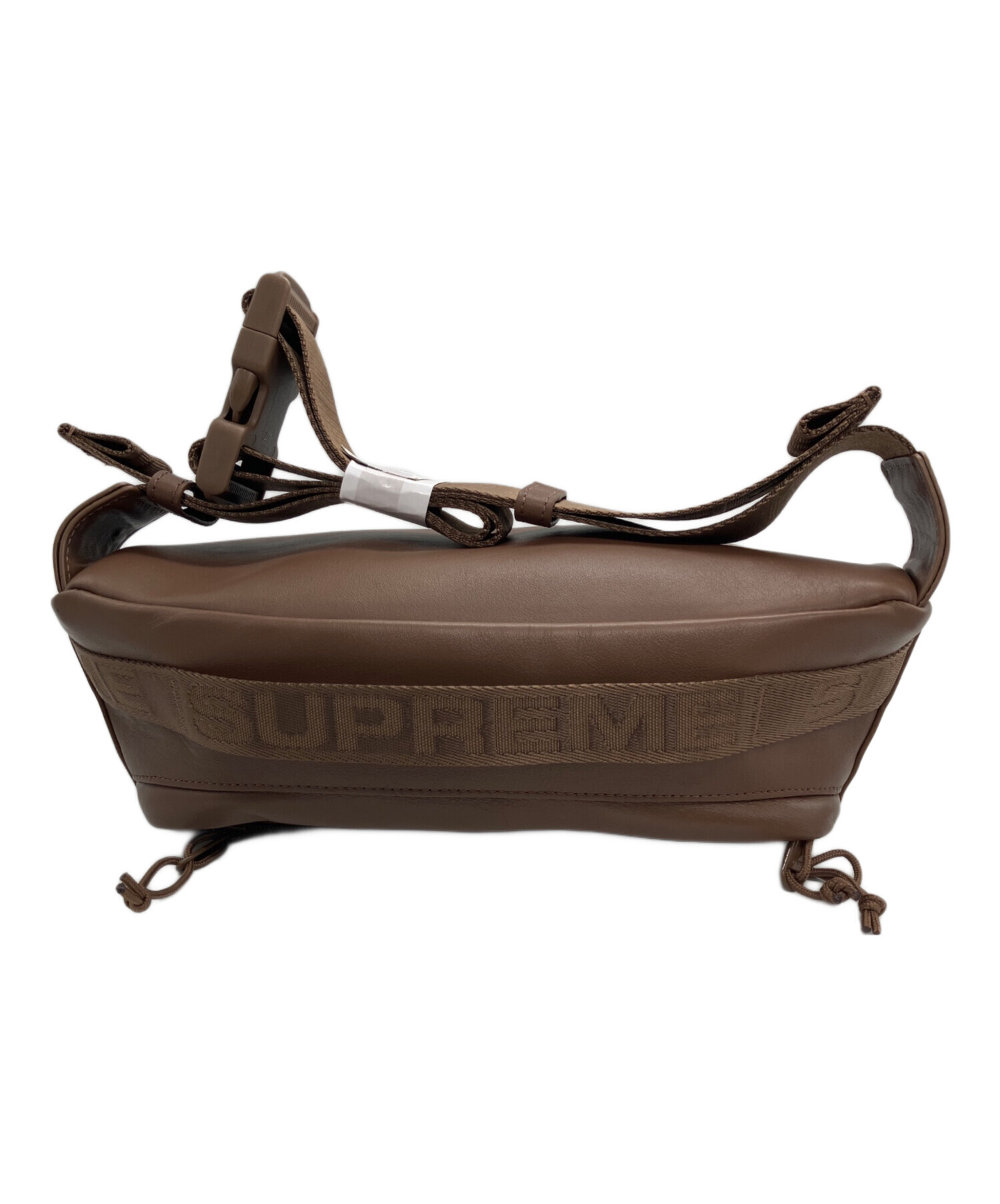 お値下げ☆Supreme Leather Waist Bag ブラウン 中古・古着通販】Supreme (シュプリーム) Leather Waist Bag ブラウン