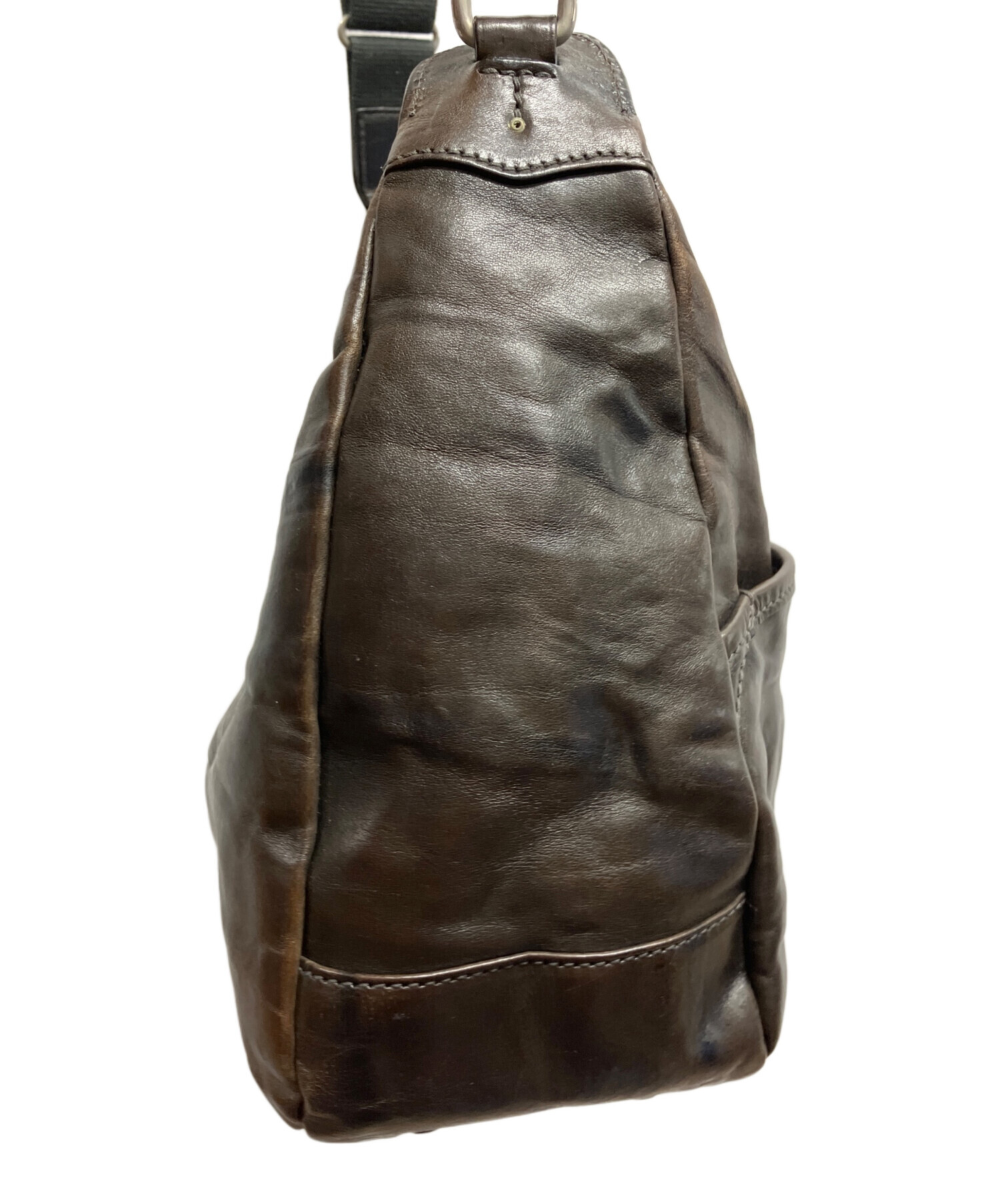 Daniel&Bob ブラウン　希少品　美品 中古・古着通販】Daniel&Bob (ダニエル＆ボブ) レザーショルダーバッグ