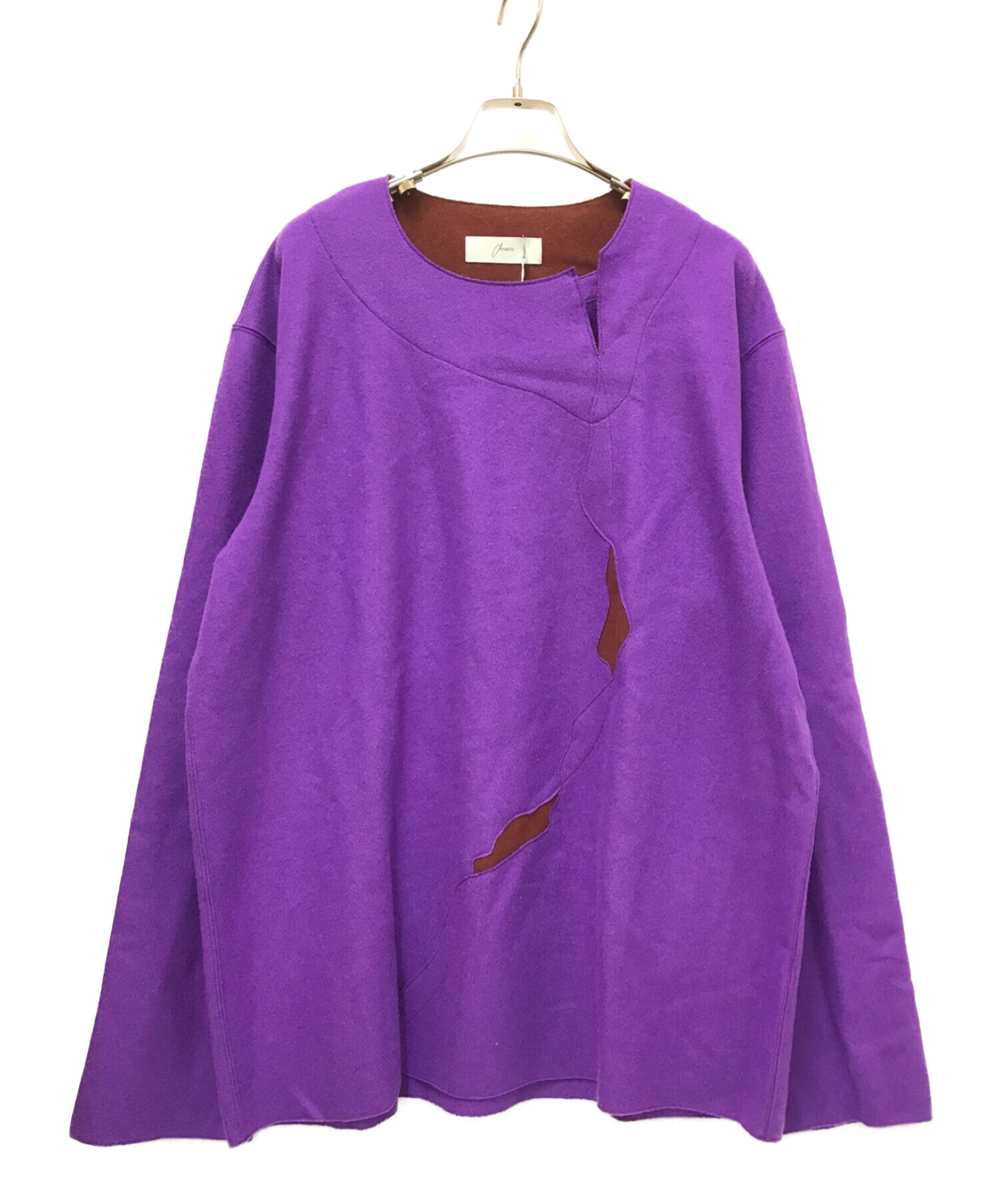 【即完売色】amachi. アマチ　和紙ニット arts and science 中古・古着通販】amachi (アマチ) Wood Crack Top パープル サイズ:5