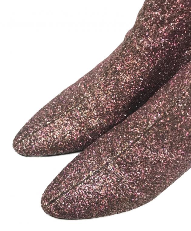 SAINT LAURENT サンローラン グリッター ブーツ ラメ ポインテッド SAINT LAURENT サンローラン グリッター ブーツ ラメ ポイン