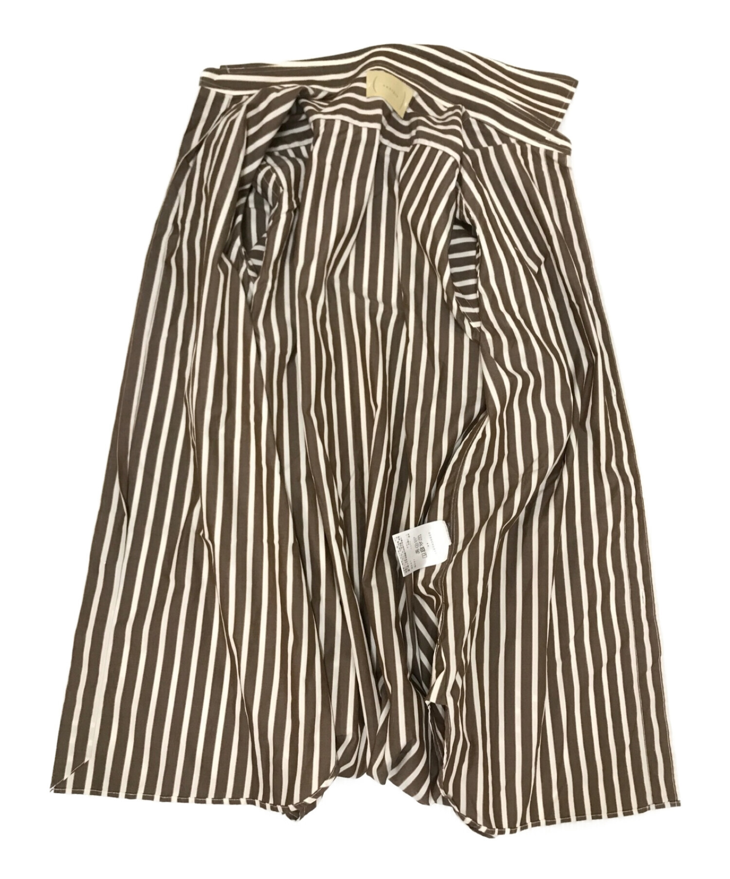 ※新品未使用※cantate メンズ　ホワイト　46サイズ　ティーシャツ　BEAMS 定価1.6万円 CANTATE (カンタータ) The Shirt ブラウン×ホワイト サイズ:46