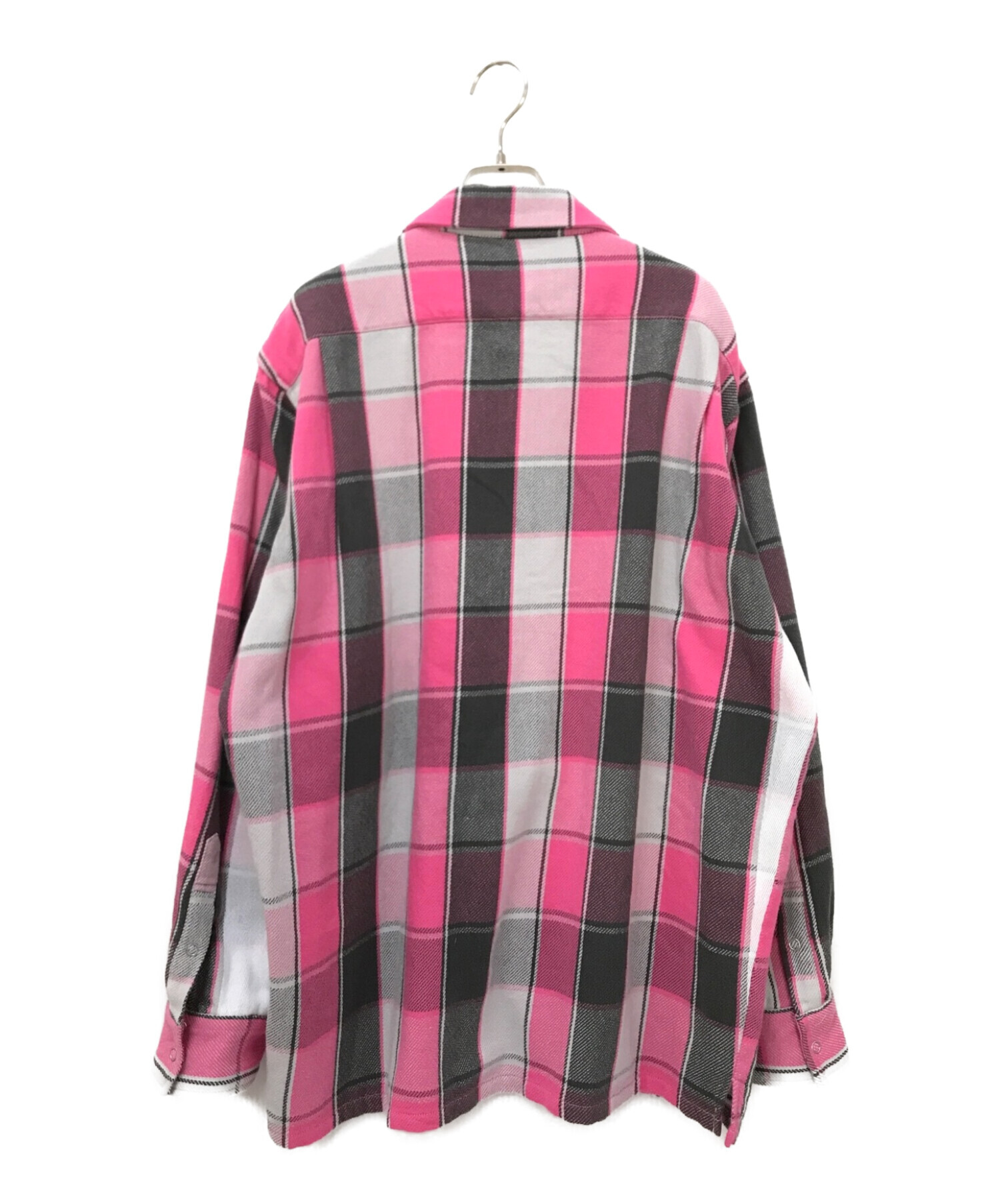 中古・古着通販】SEQUEL (シークエル) LINE NEL CHECK SHIRT ピンク