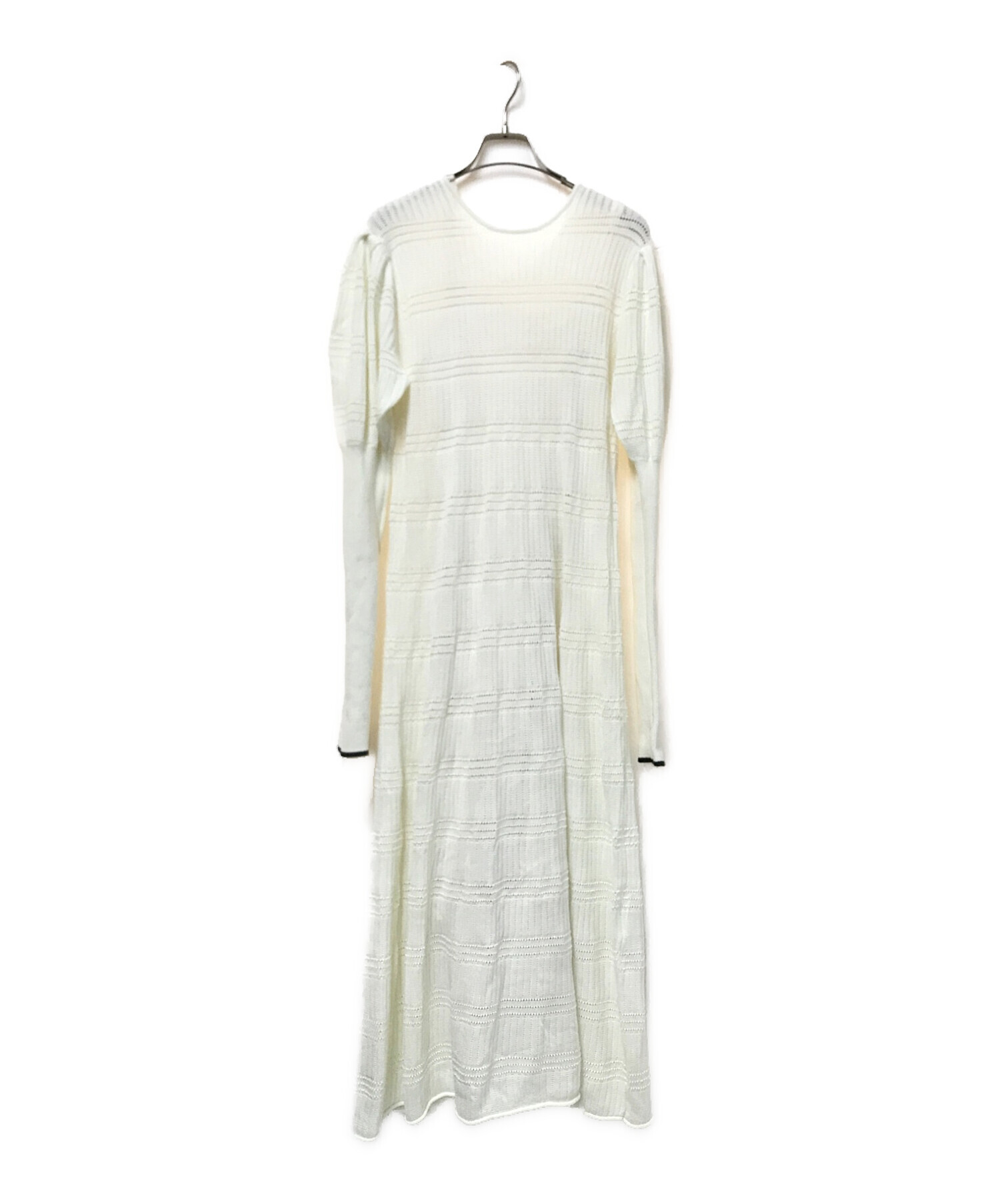 中古・古着通販】Ameri (アメリ) 2WAY PUFF SLEEVE PATTERN KNIT DRESS