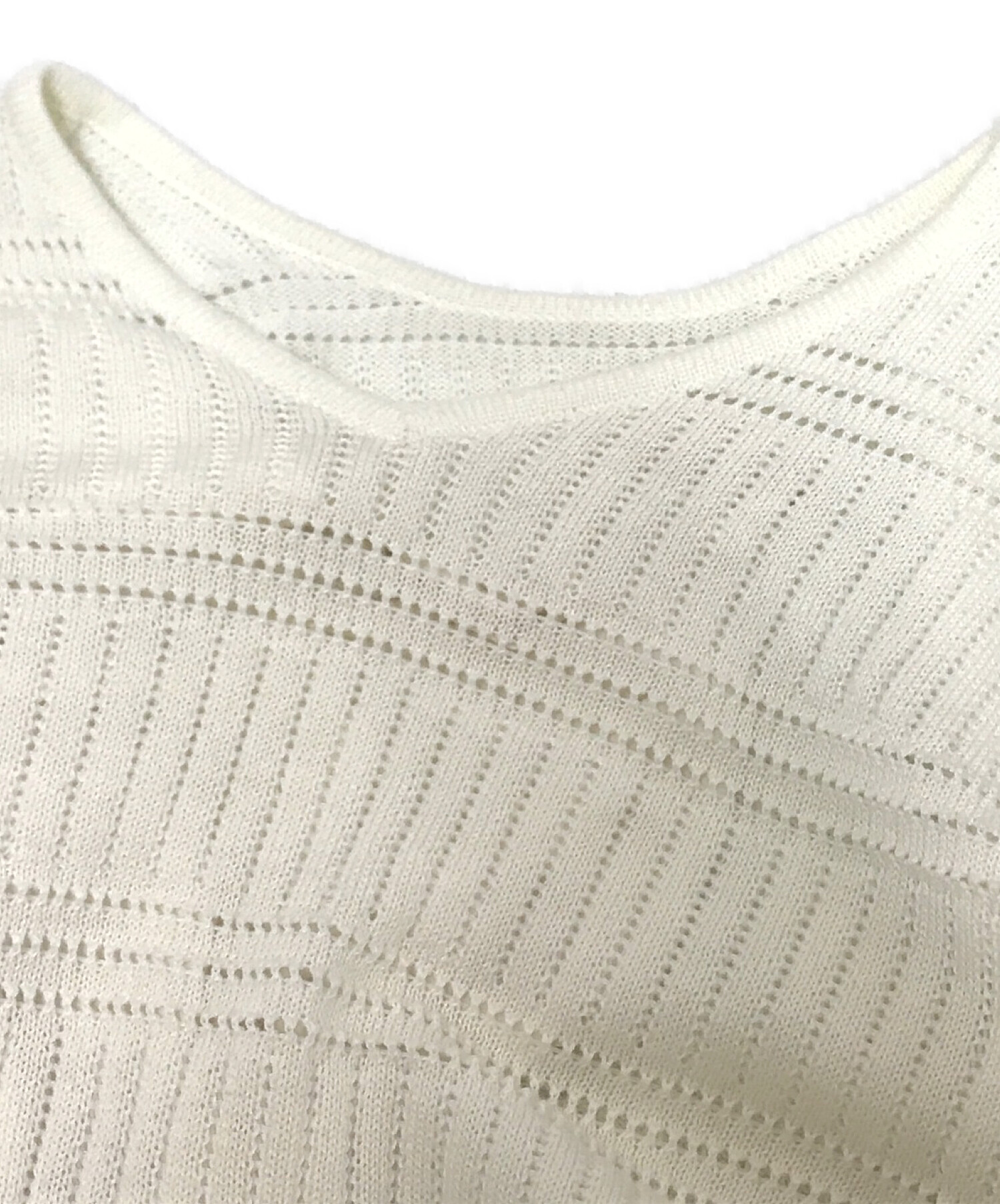 中古・古着通販】Ameri (アメリ) 2WAY PUFF SLEEVE PATTERN KNIT DRESS